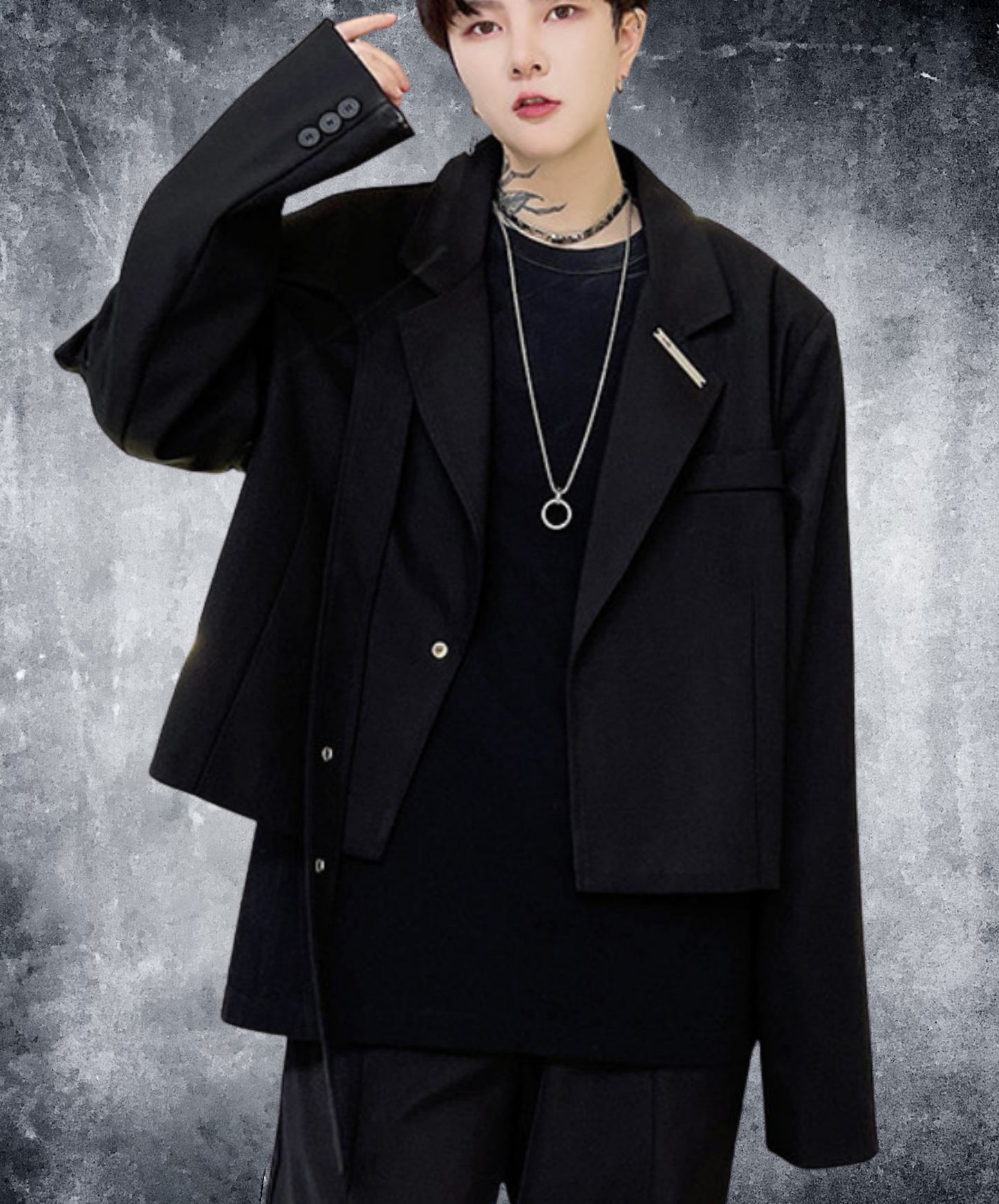 dark short blazer style jacket EN2672