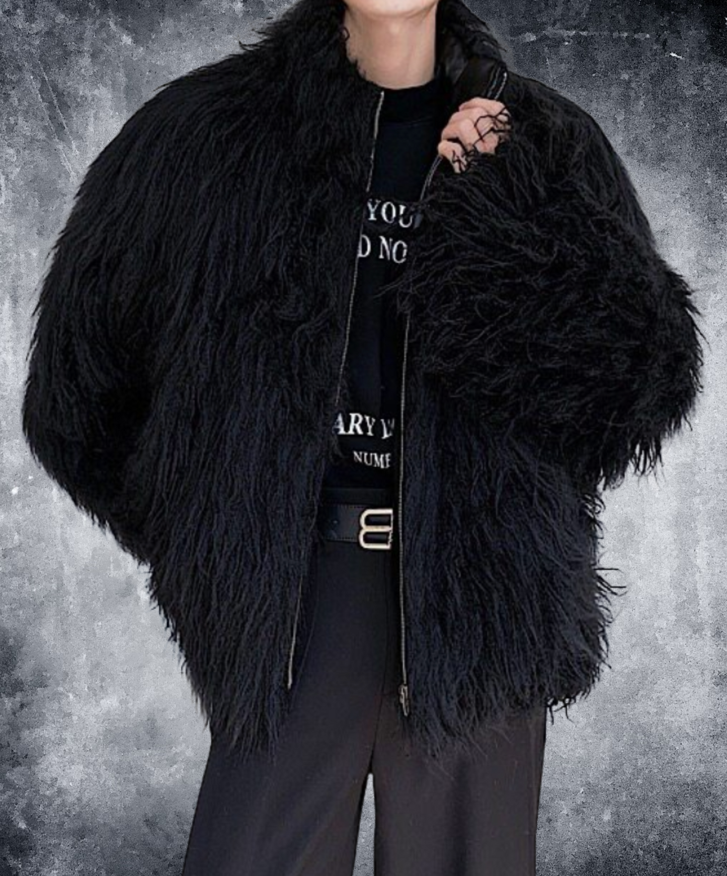 faux mink fur padding jacket EN2623