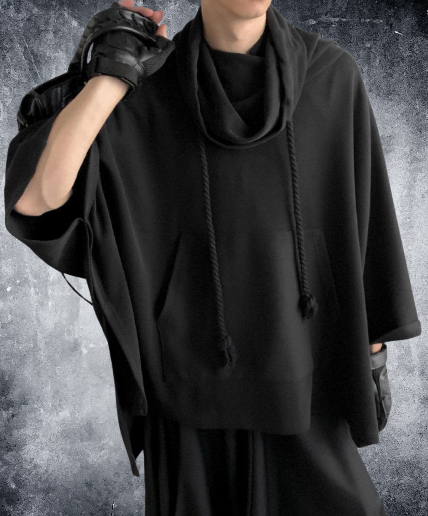 dark poncho sweatshirt EN2635