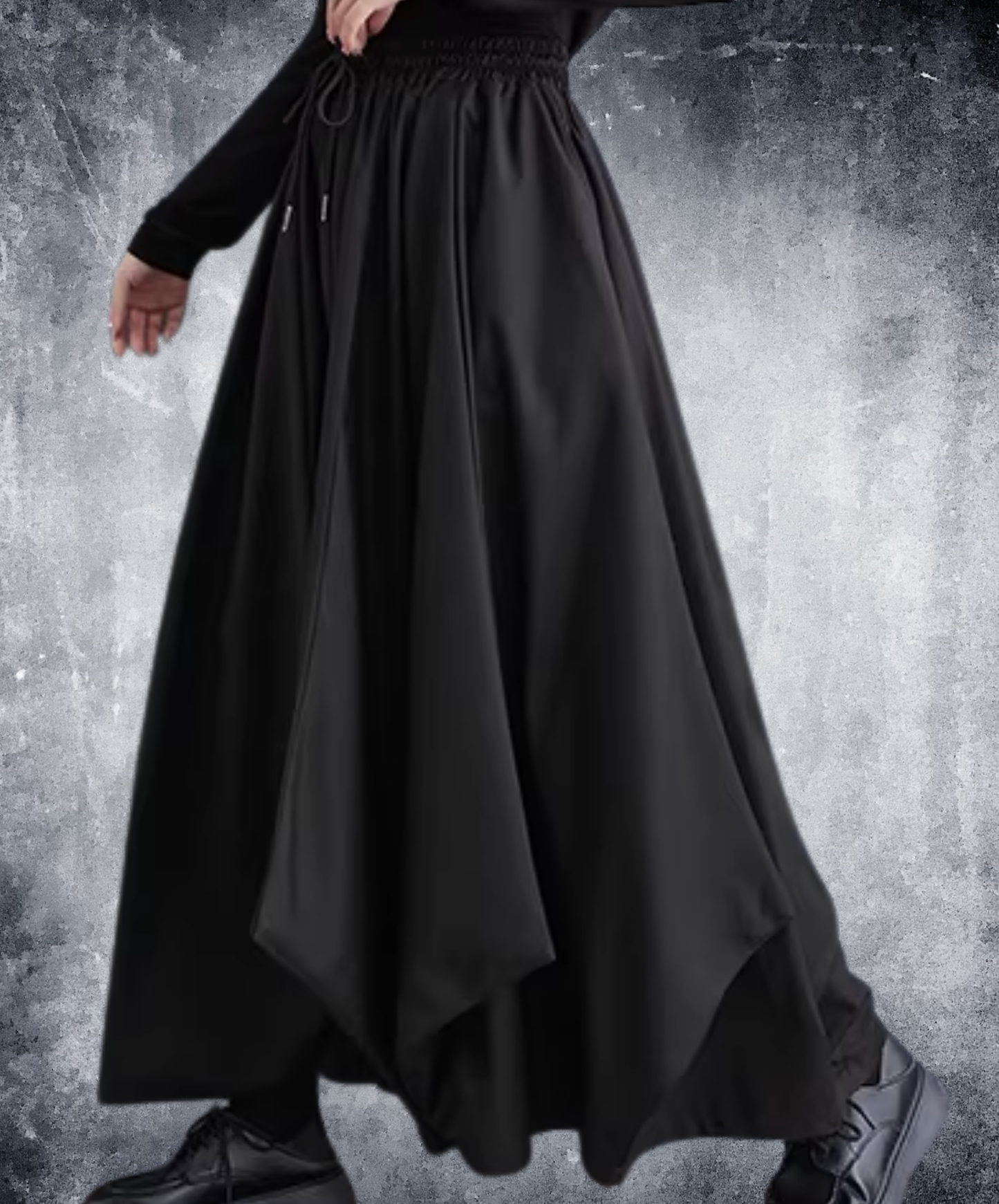 dark lantern drape wide pants EN2834