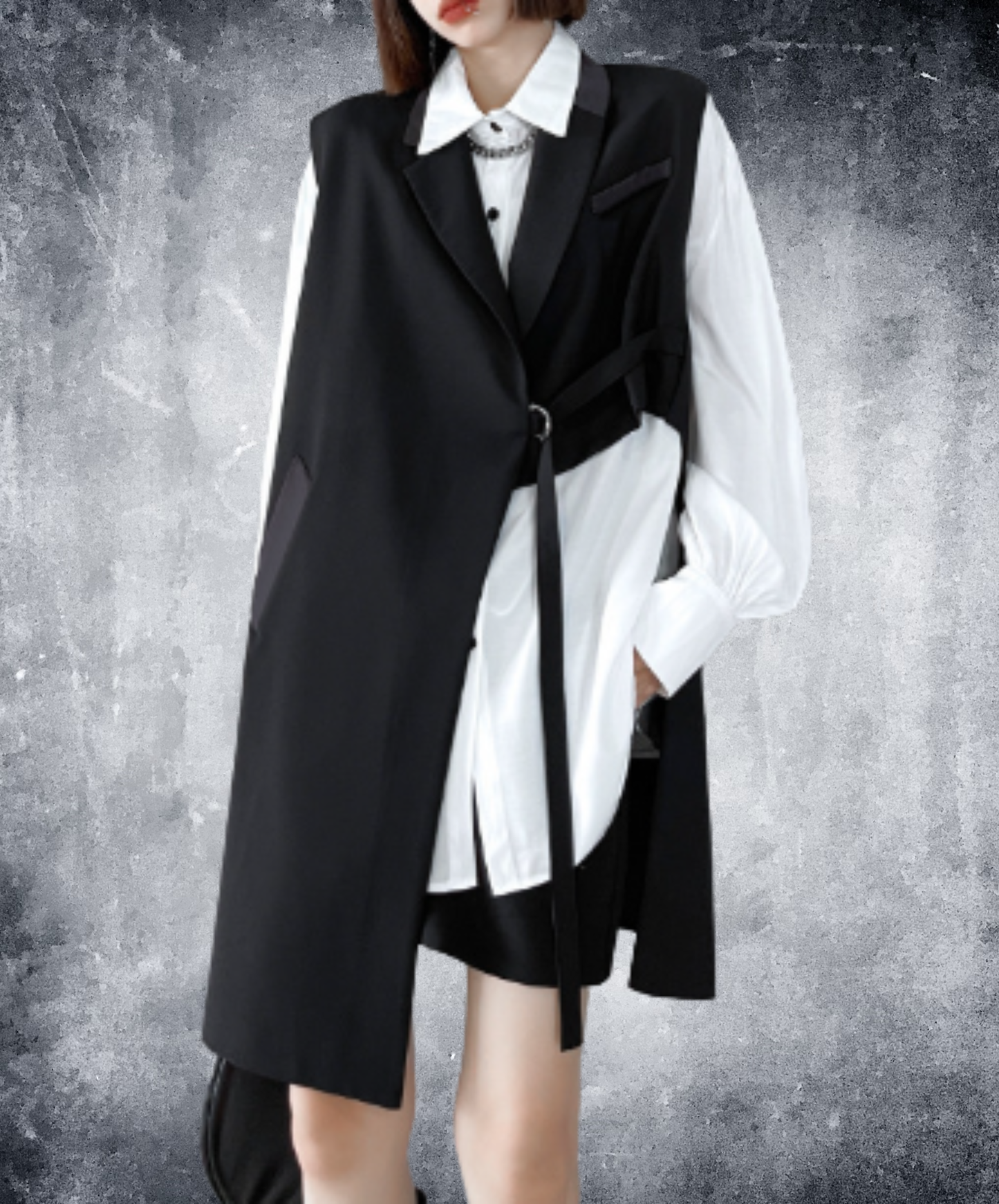 dark artistic and irregular designs vest EN2981