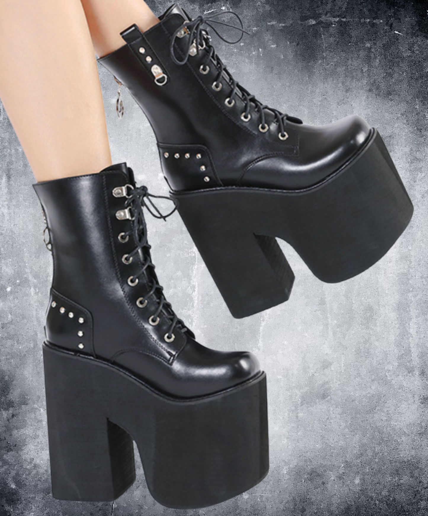 ultra high heel lace-up boots EN2580