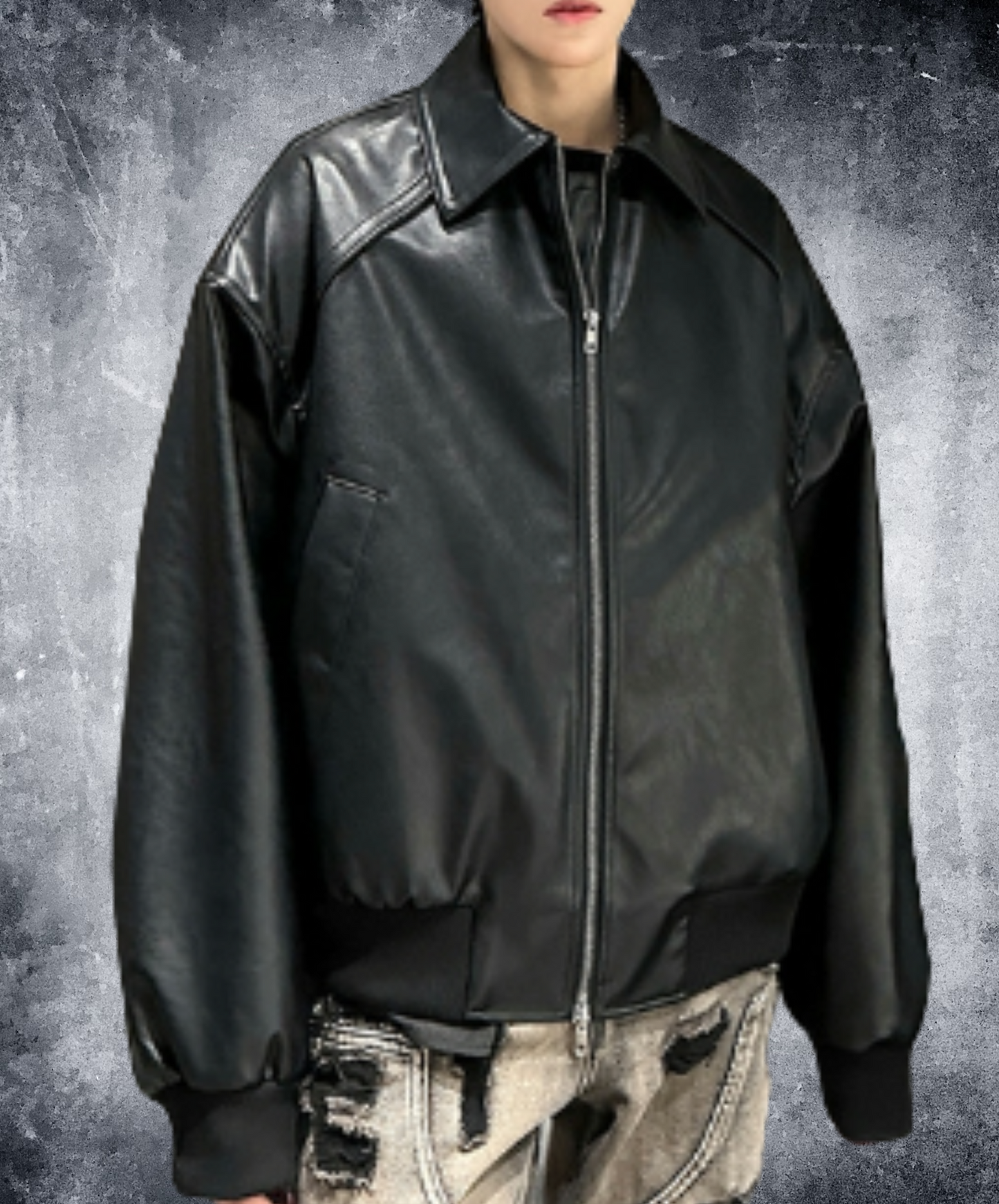 american retro pu leather jacket EN1932