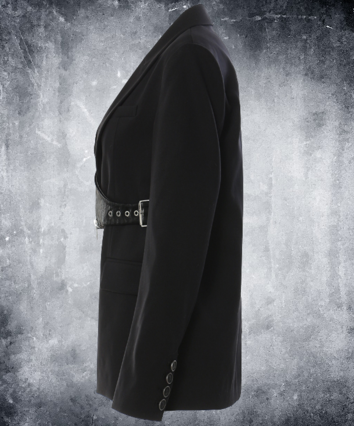 biker-style asymmetric jacket EN3093