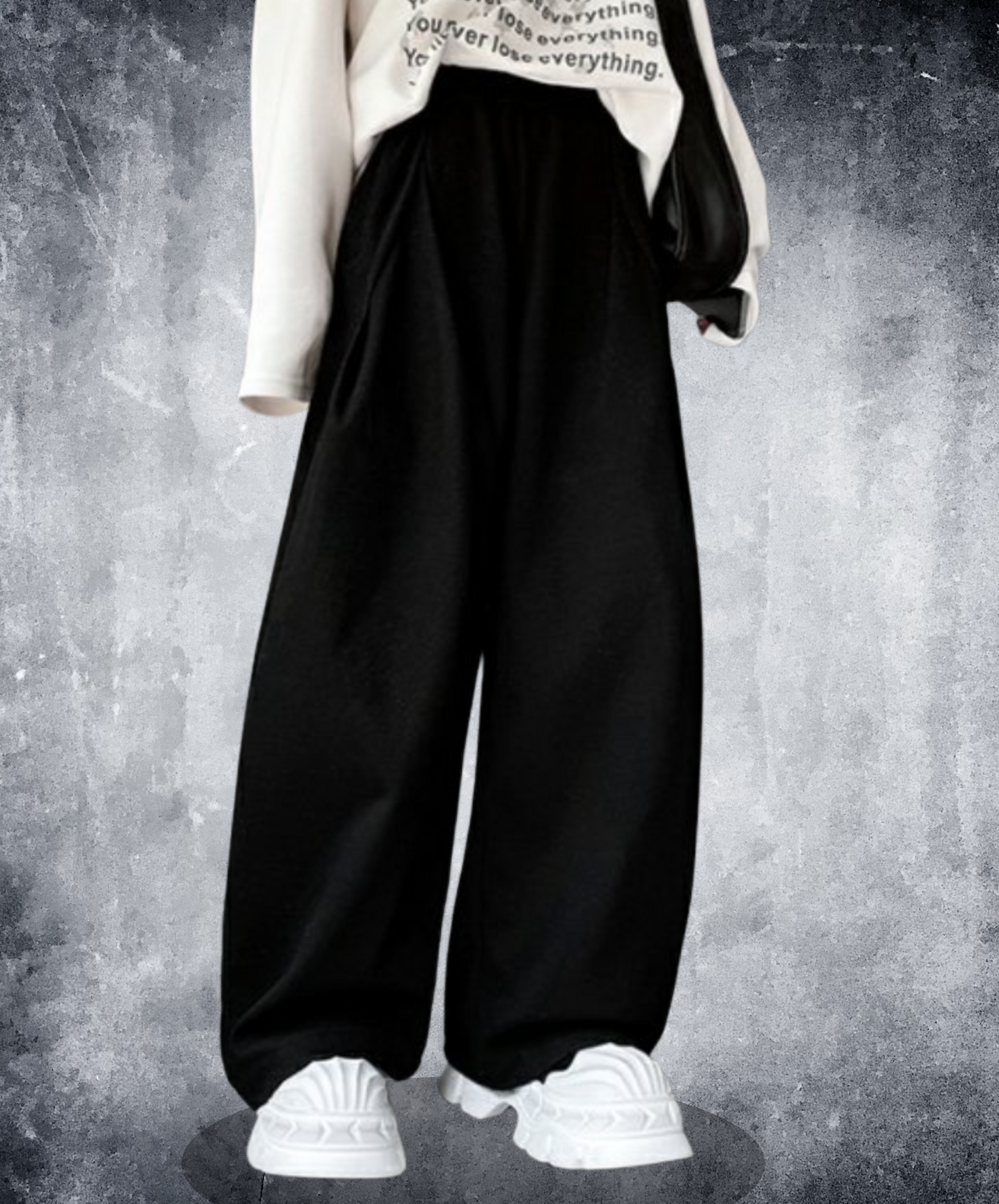 casual tuck wide pants EN2072