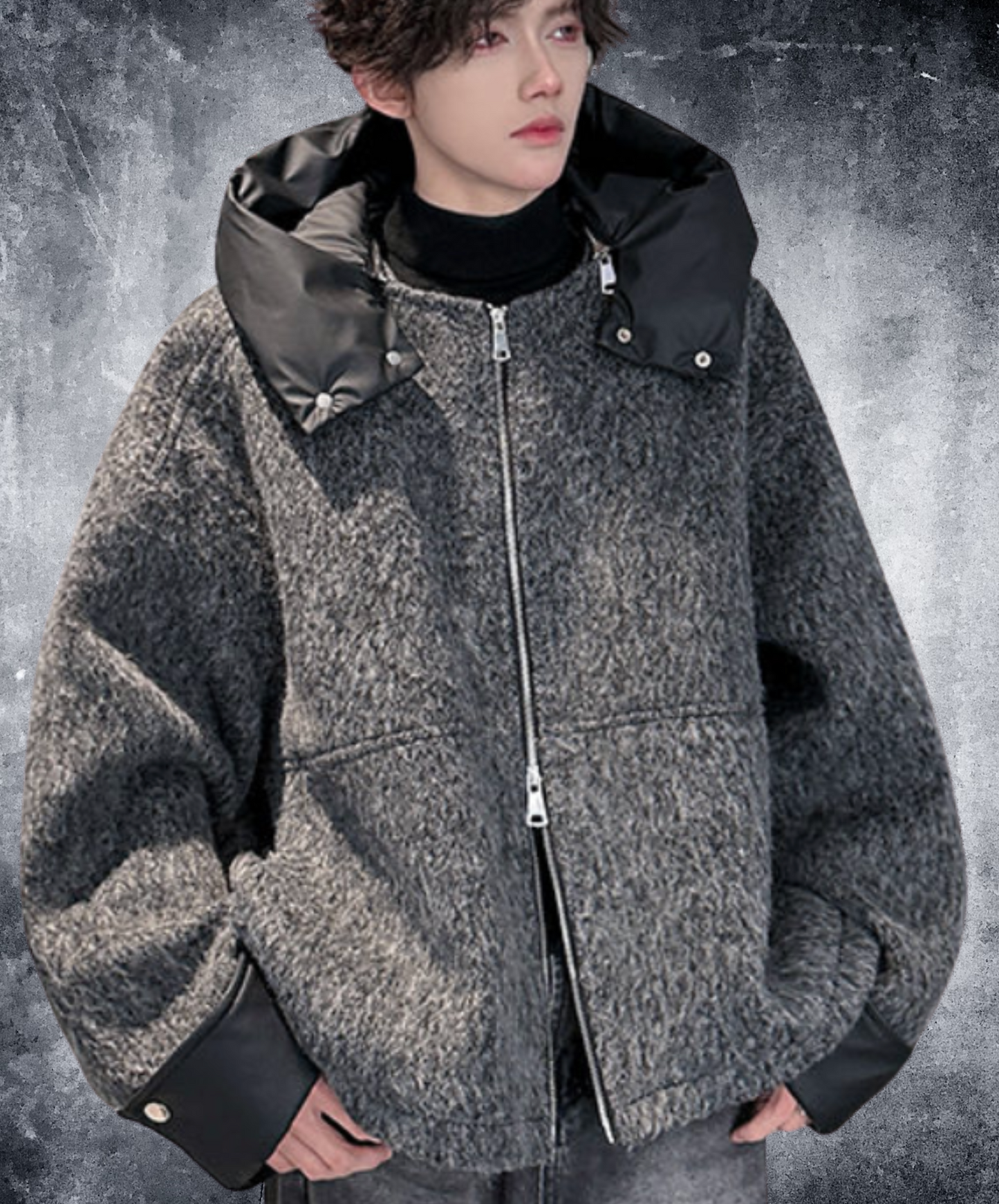 detachable hood jacket EN2554