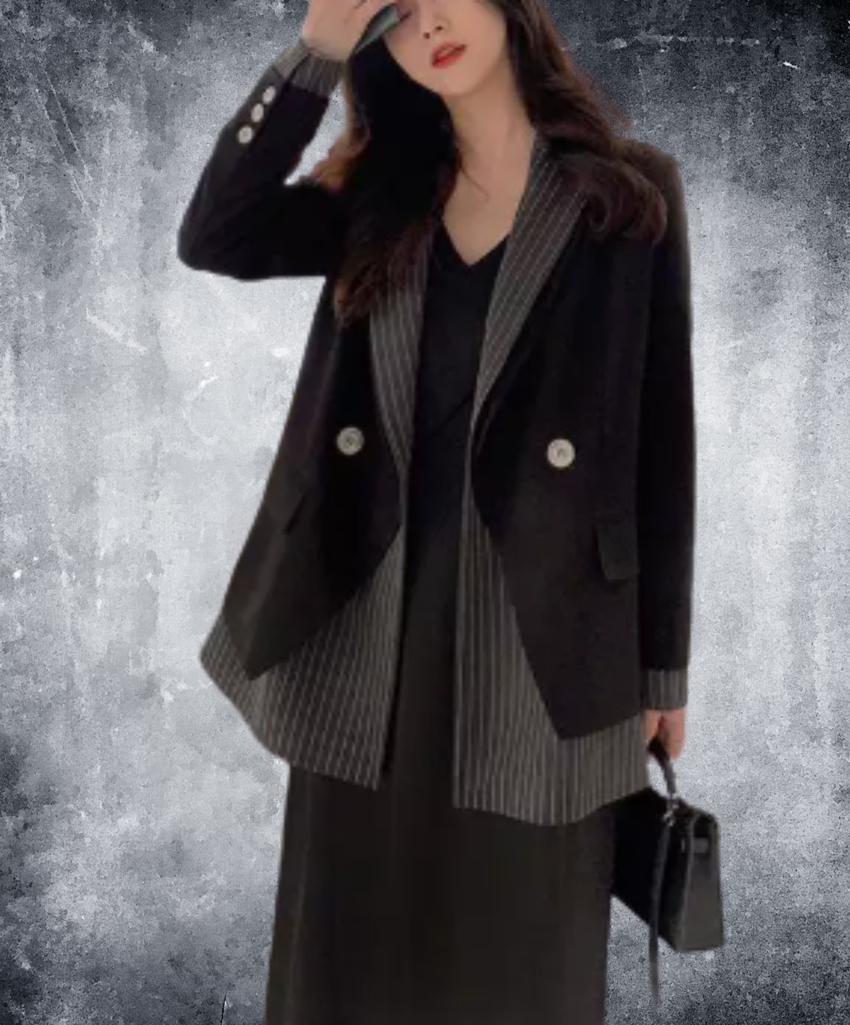 striped double-breasted design jacket EN3224