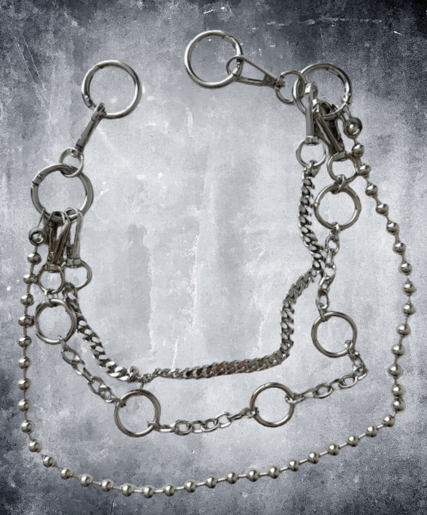three types of metal wallet chains EN2788