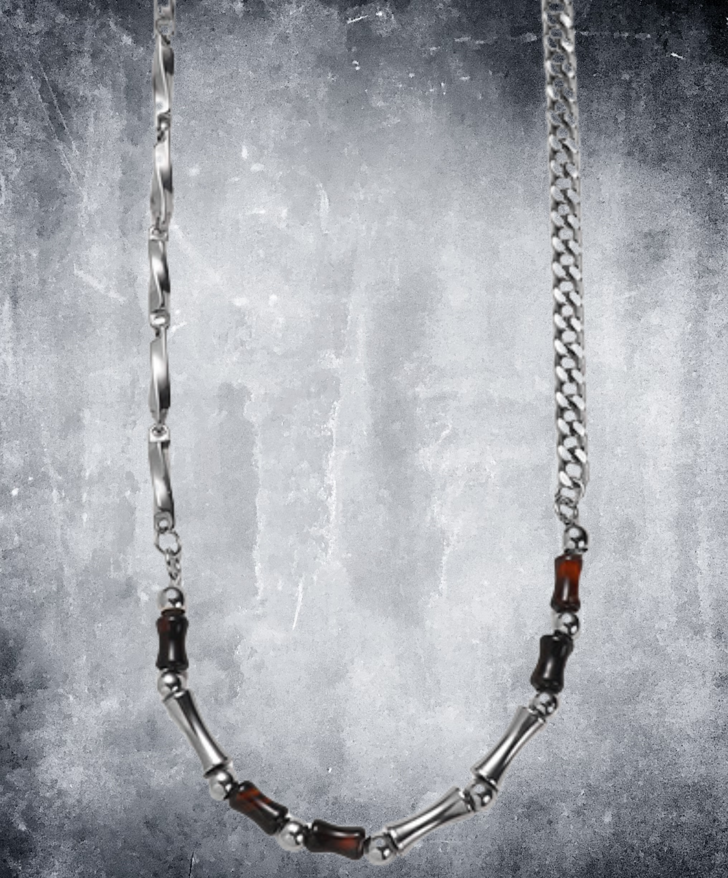 bone motif necklace EN2464