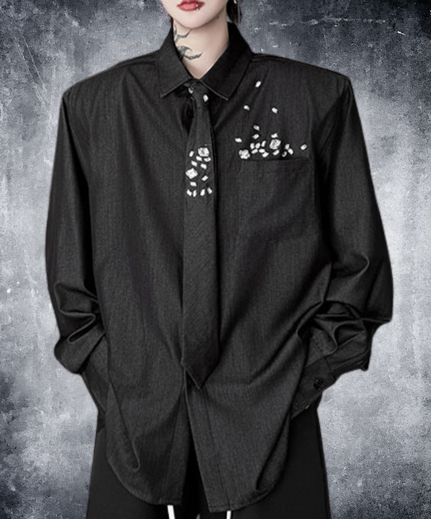 casual denim tie included shirt EN2470