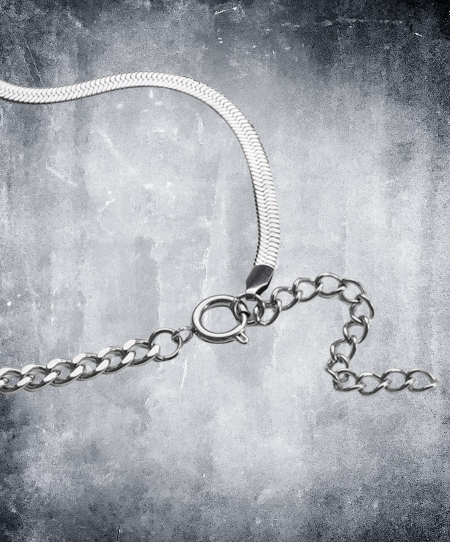 pearl & double chain necklace EN2298