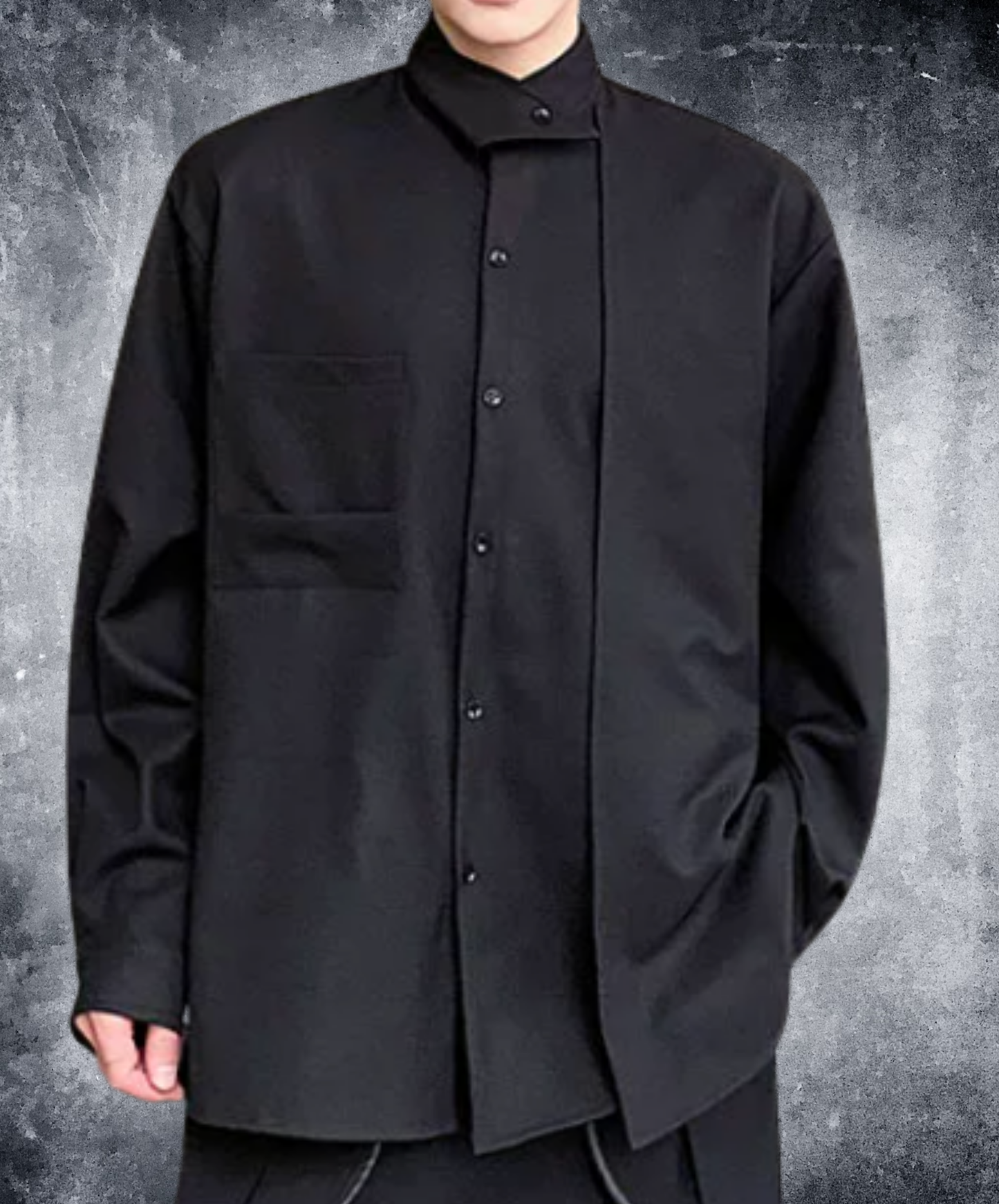 asymmetrical design, irregular shirt EN2863
