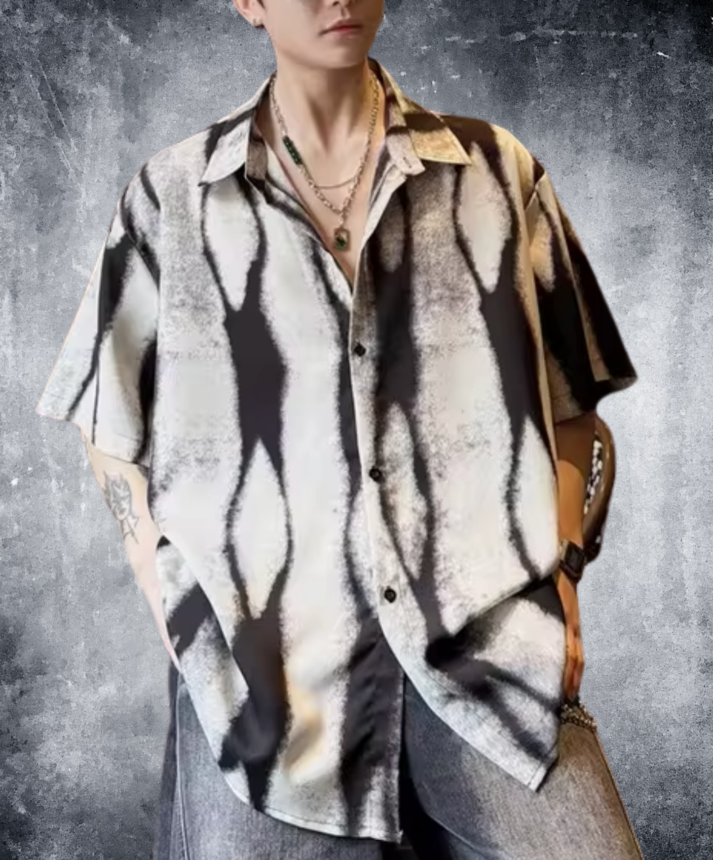 vintage tie-dye stripes shirt EN2792