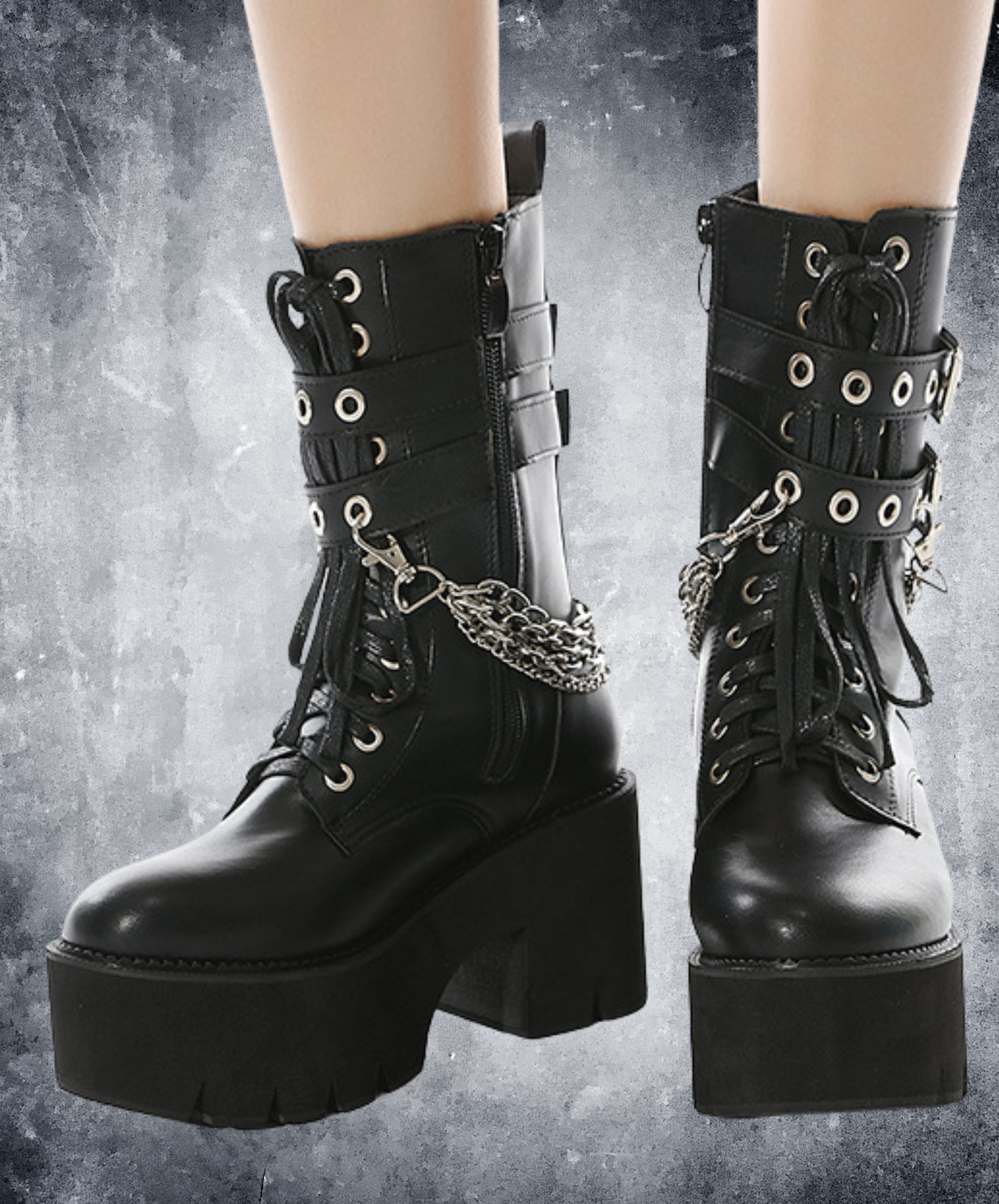 double belt x multiple chain boots EN2396