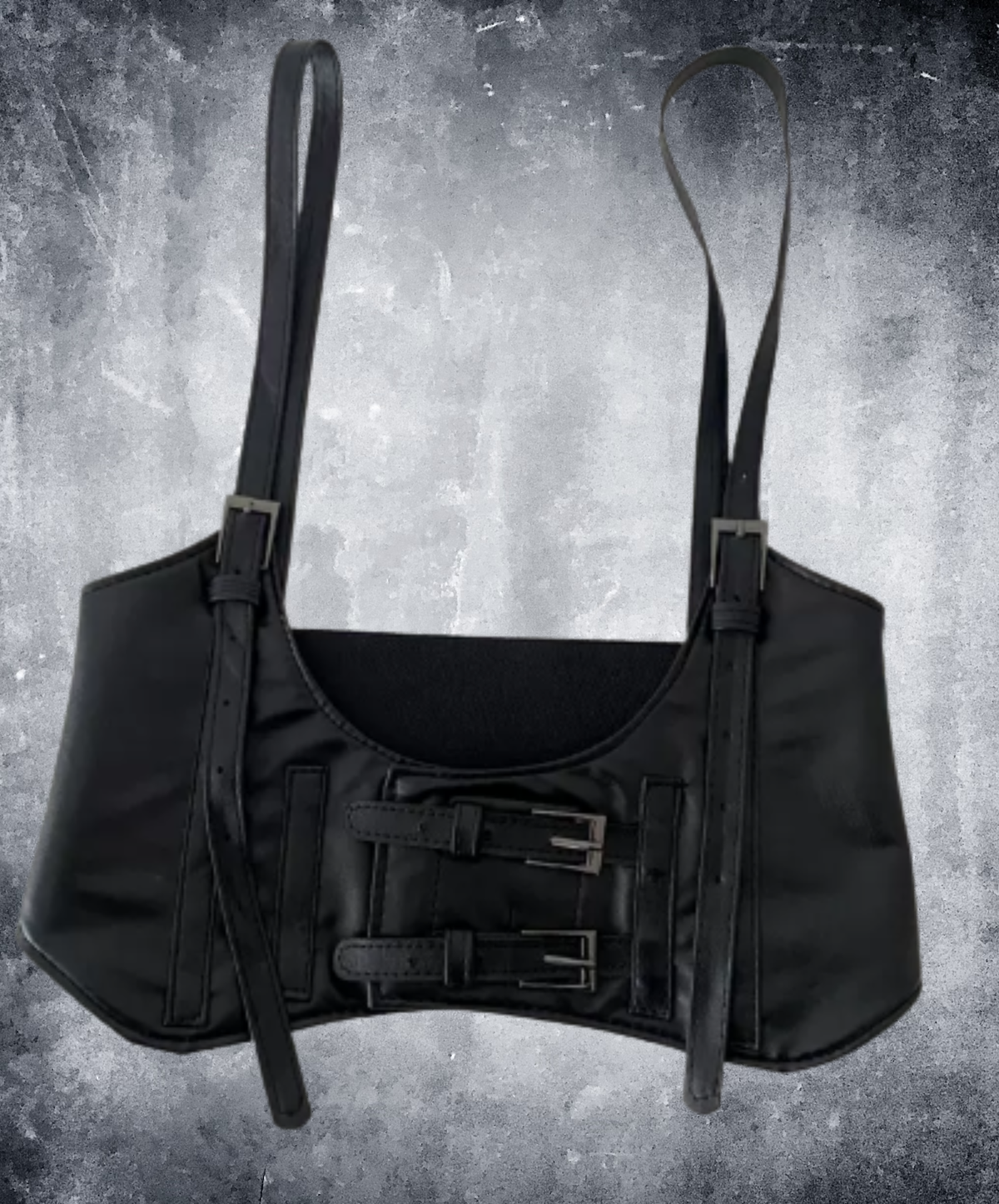 double-buckle shoulder strap corset belt EN3265