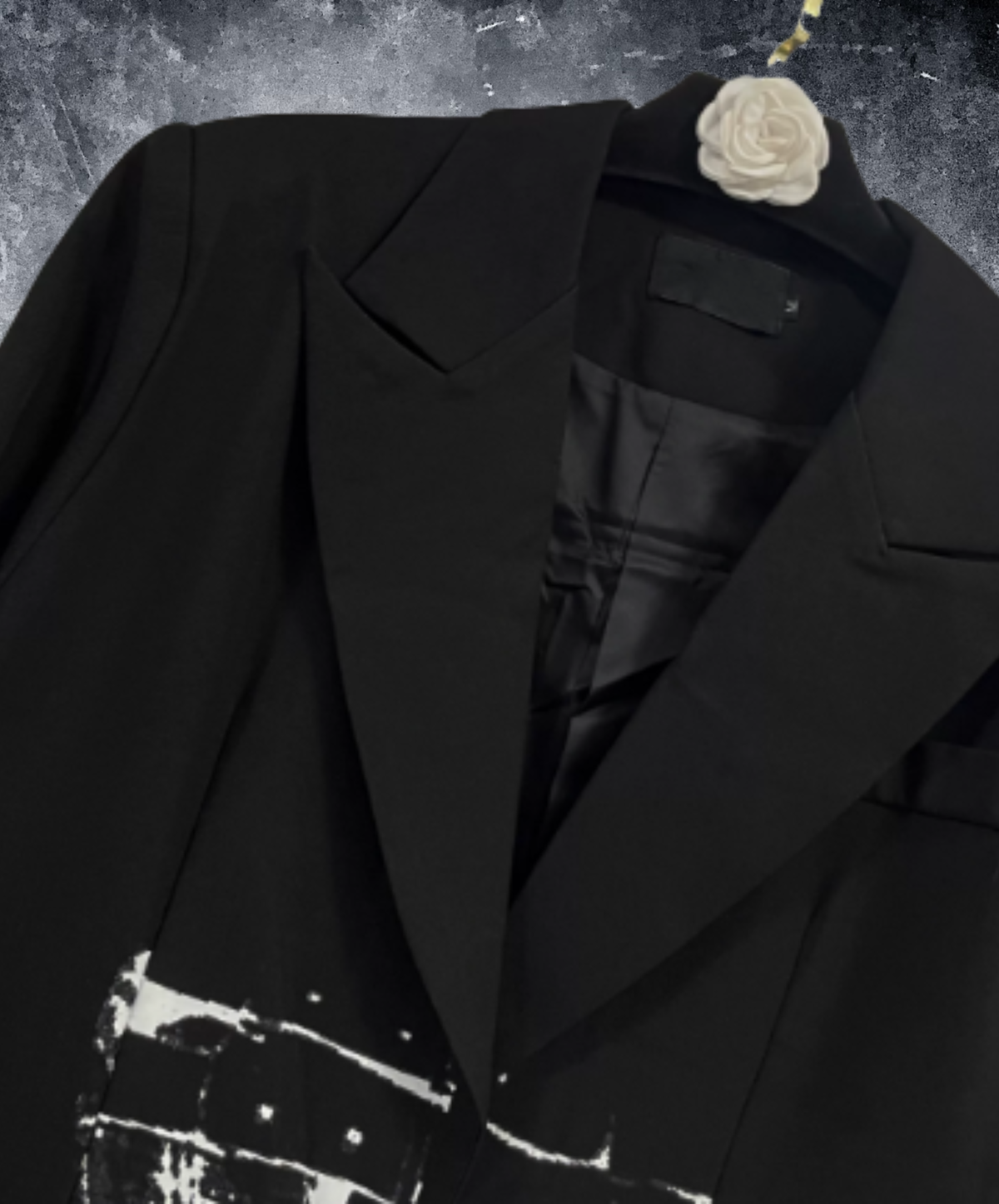straight silhouette with corset-style print jacket EN3227