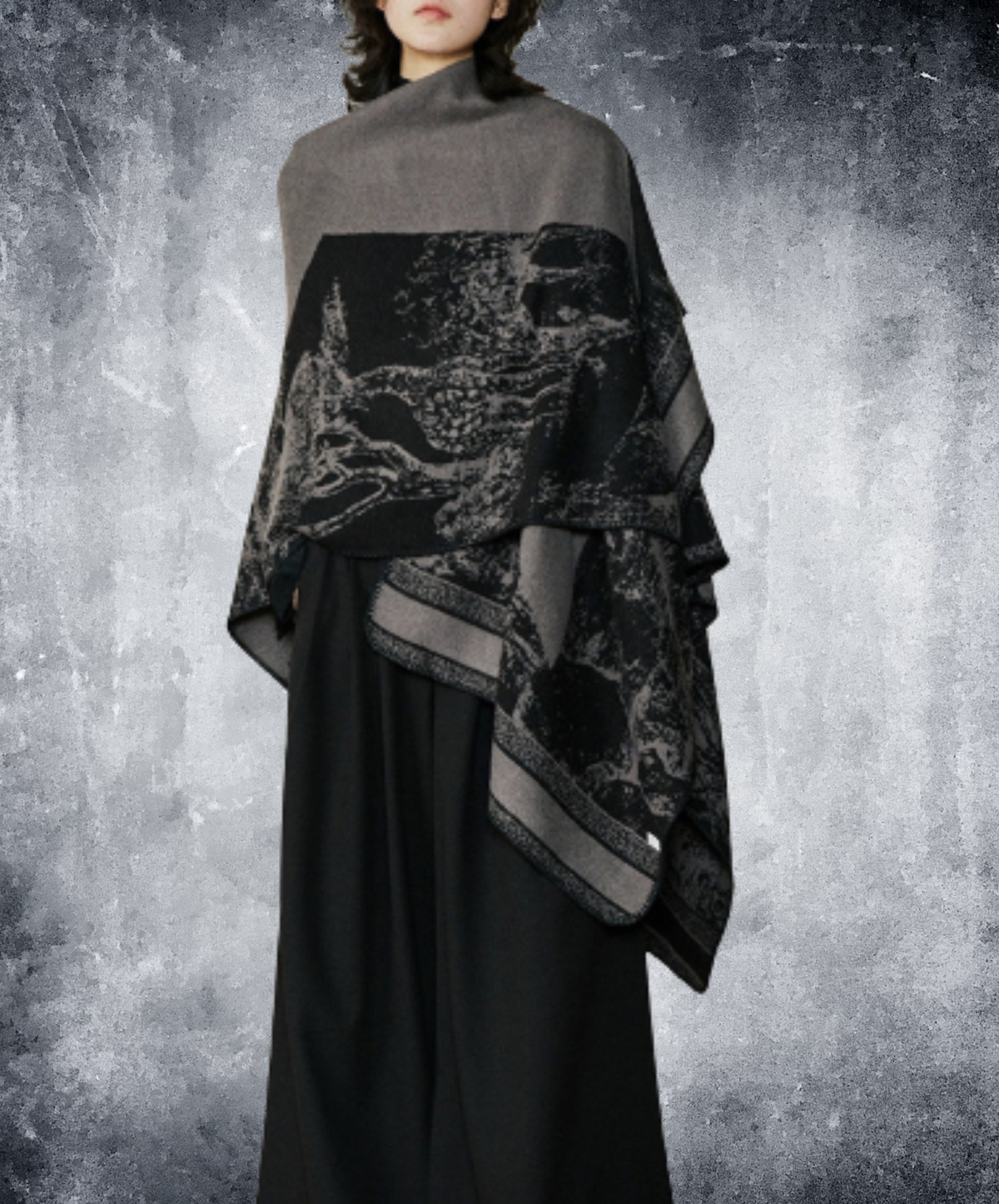 dark large-format painterly graphic design cape EN3192