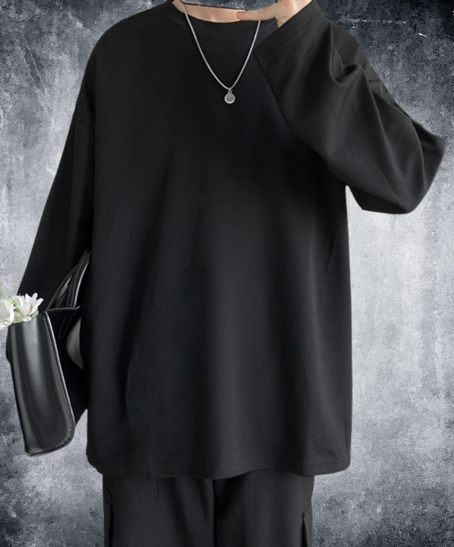 side buckle opening t-shirt EN2426