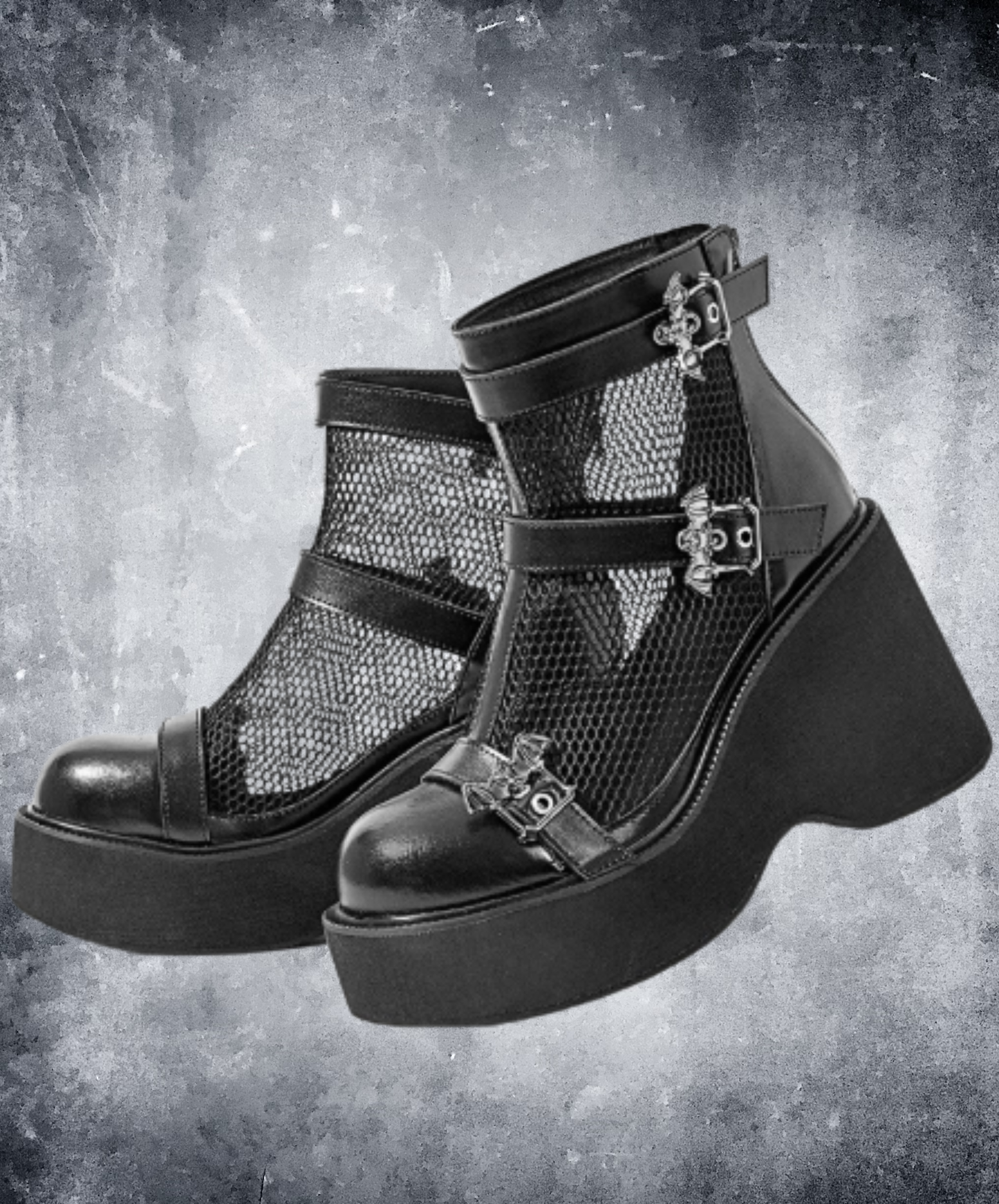 round toe mesh bat boots EN2963