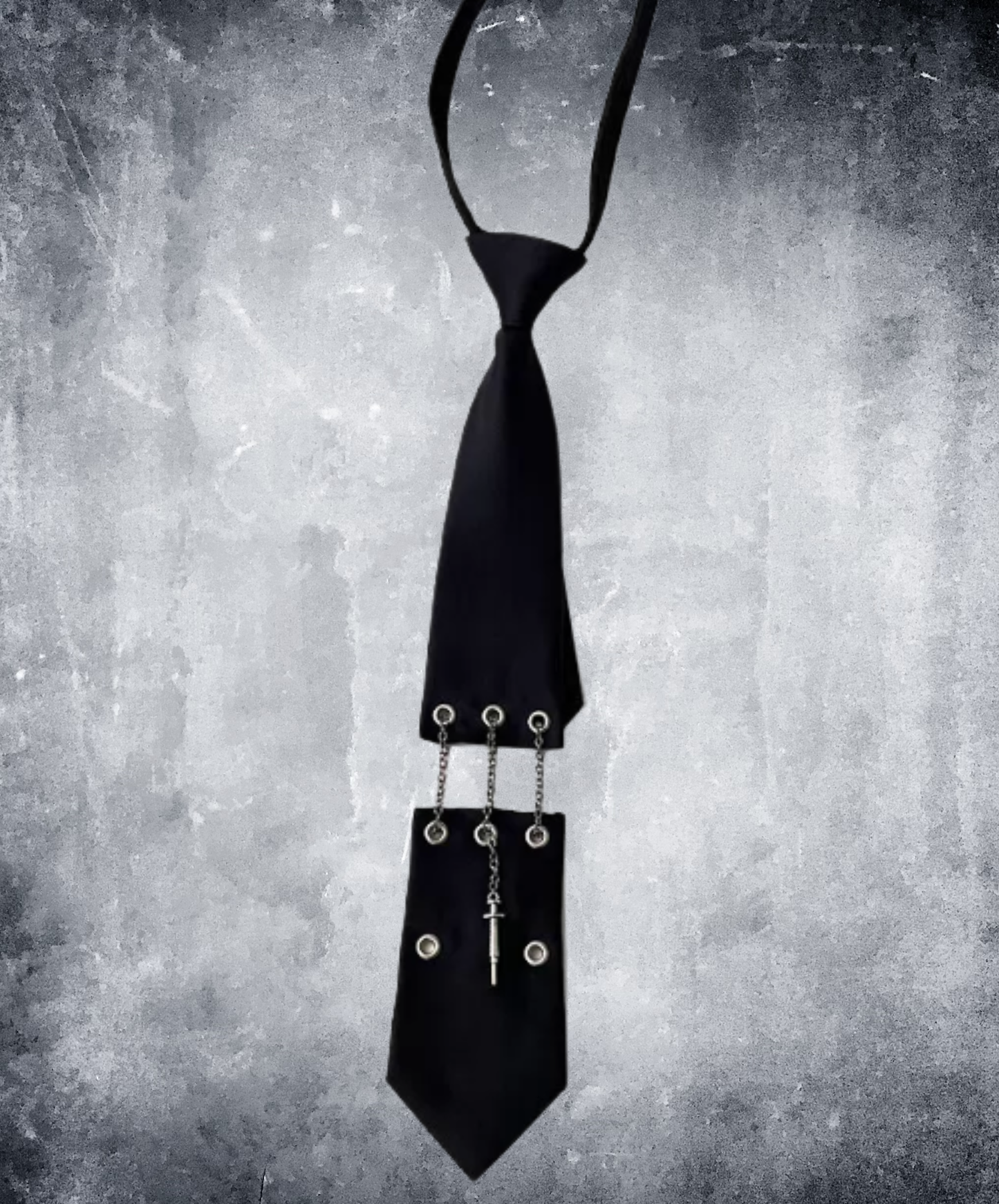 dark zipper chain necktie EN2897