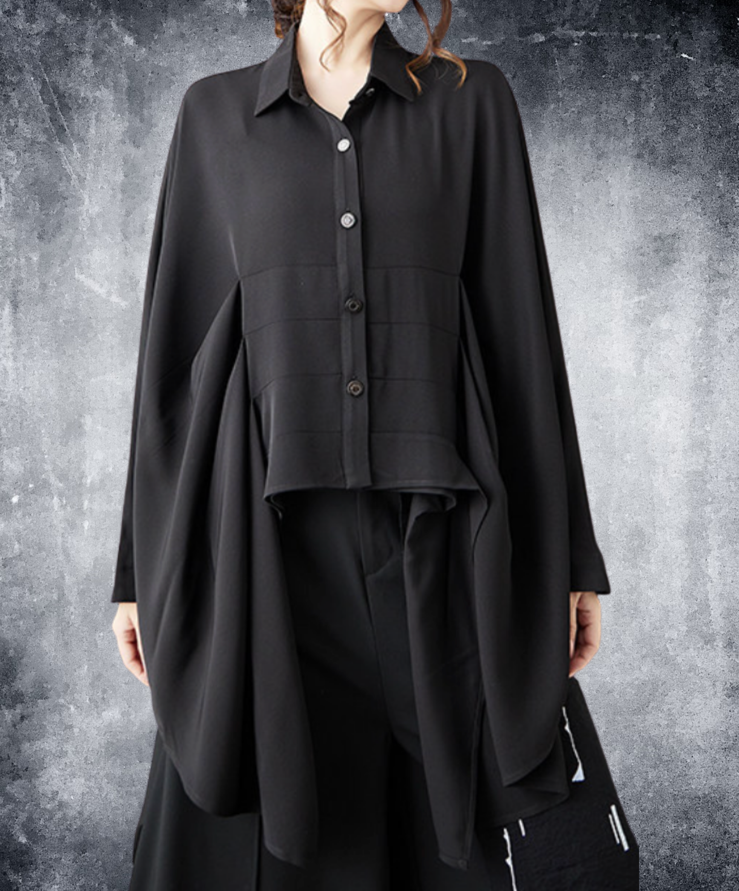 bat wing sleeve Irregular shirt EN2680