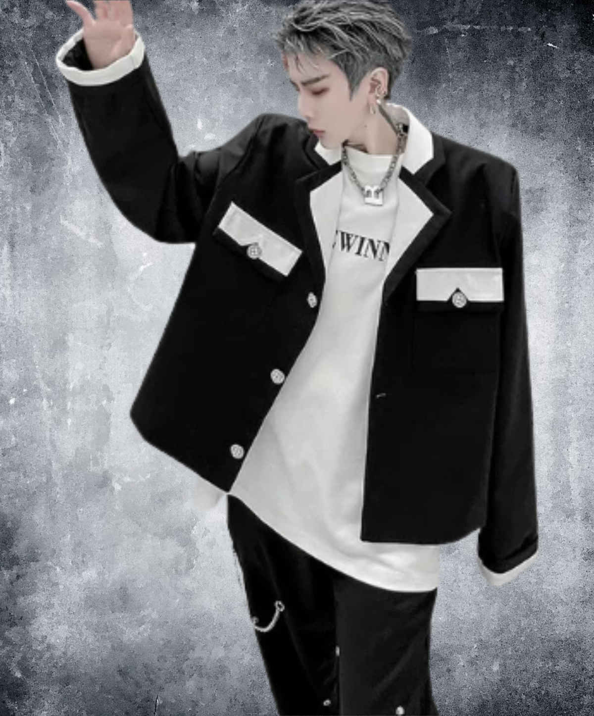 two-tone piping jacket EN3261