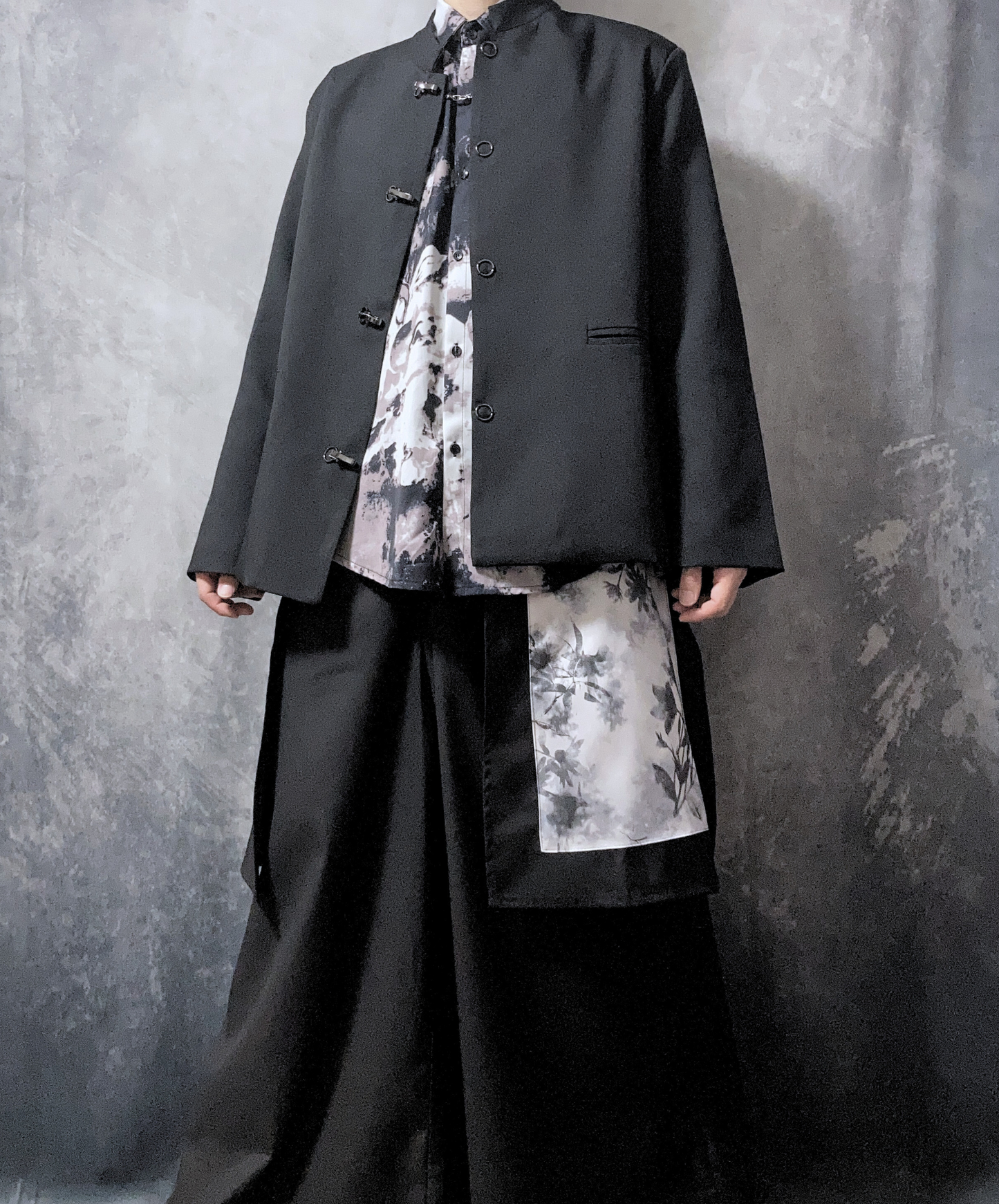 【style68】dark mode outfit set EN1892（jacket + shirt + pants set）