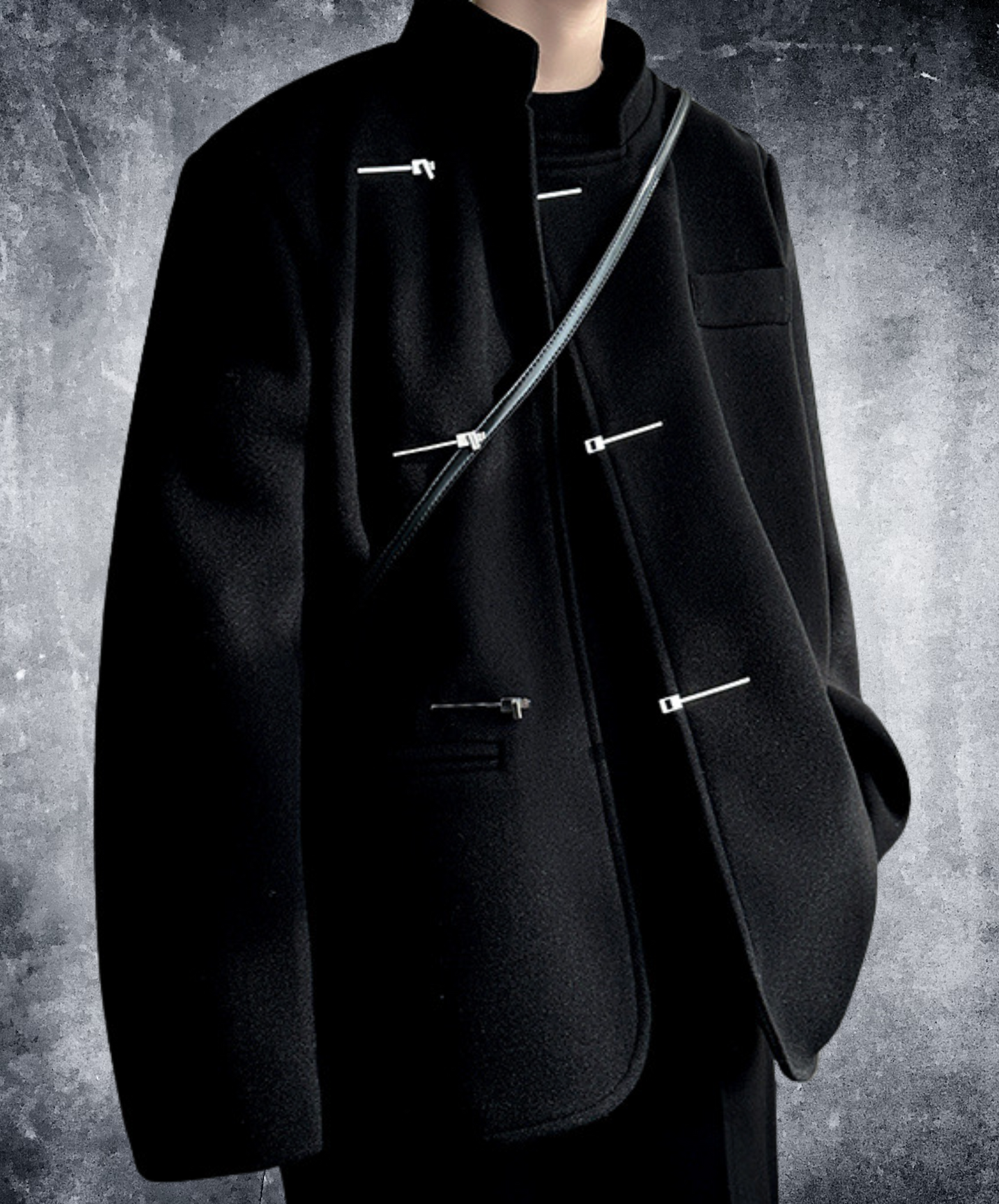 chinese style button stand collar jacket EN2398