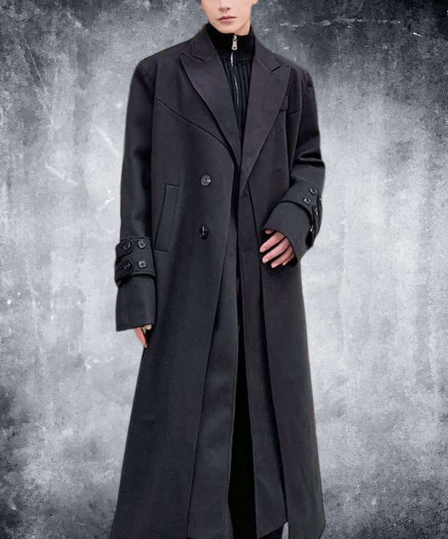 【style39】dark mode outfit set EN1412（ coat+ pants set）