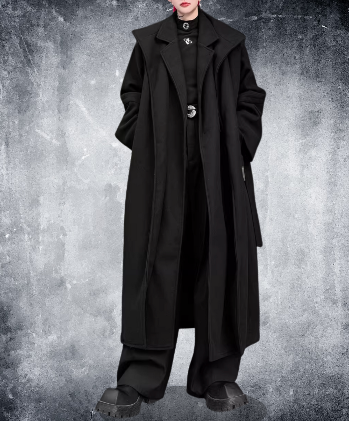 fake two-piece mid-length coat EN2562