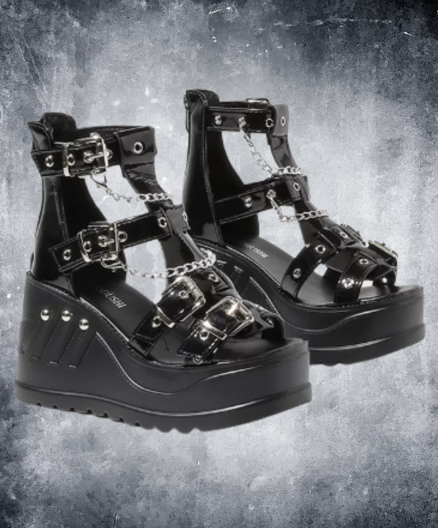 chain buckle platform sandals EN2879