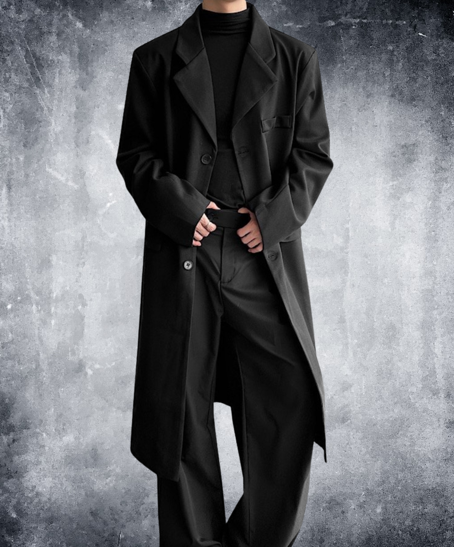 smart above-the-knee silhouette coat EN2560