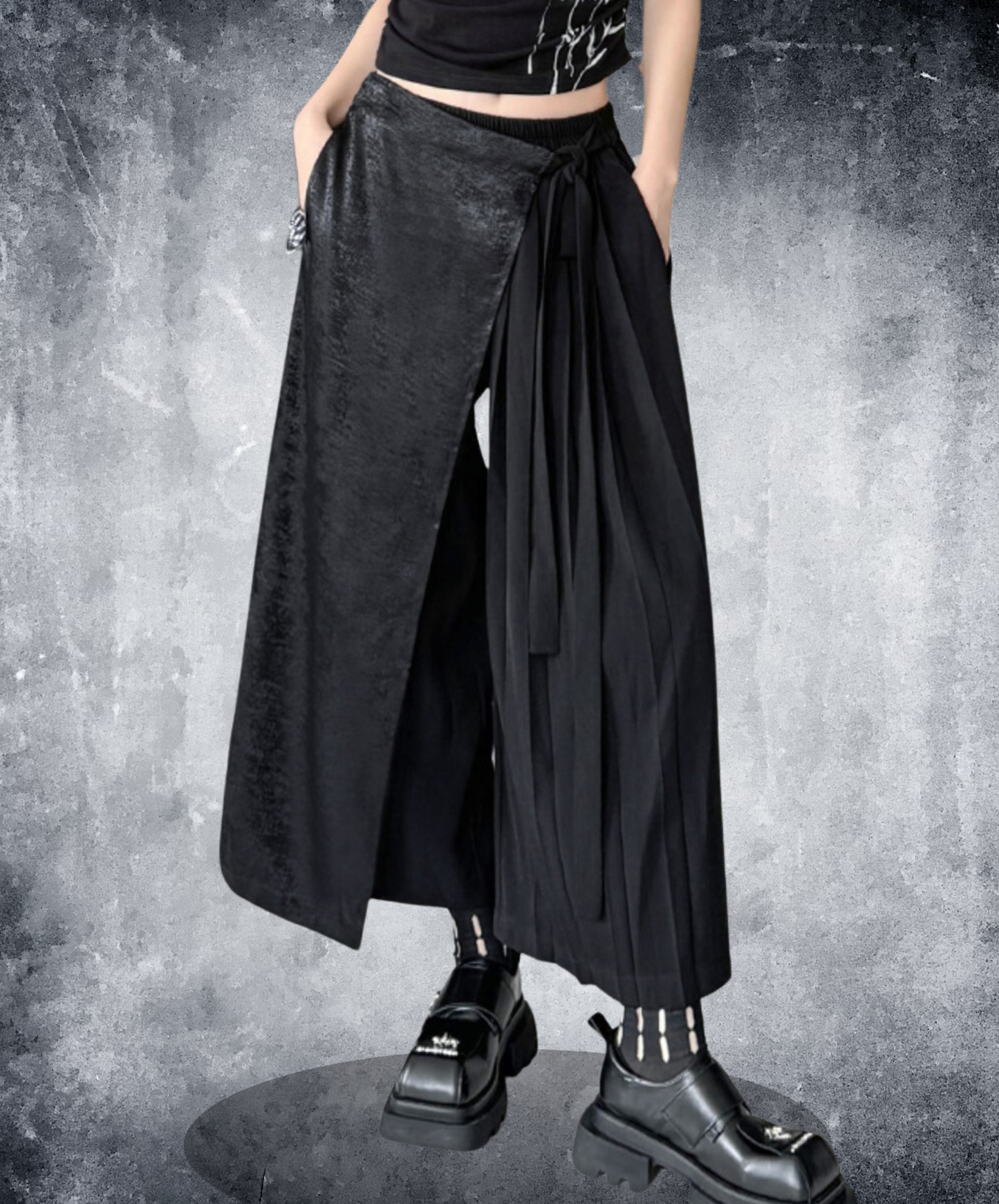 pleated long hakama pants EN1708