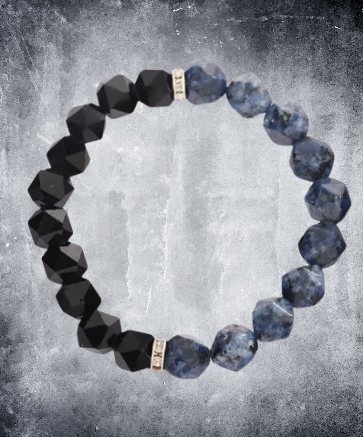 faceted bead bi-color bracelet EN3213