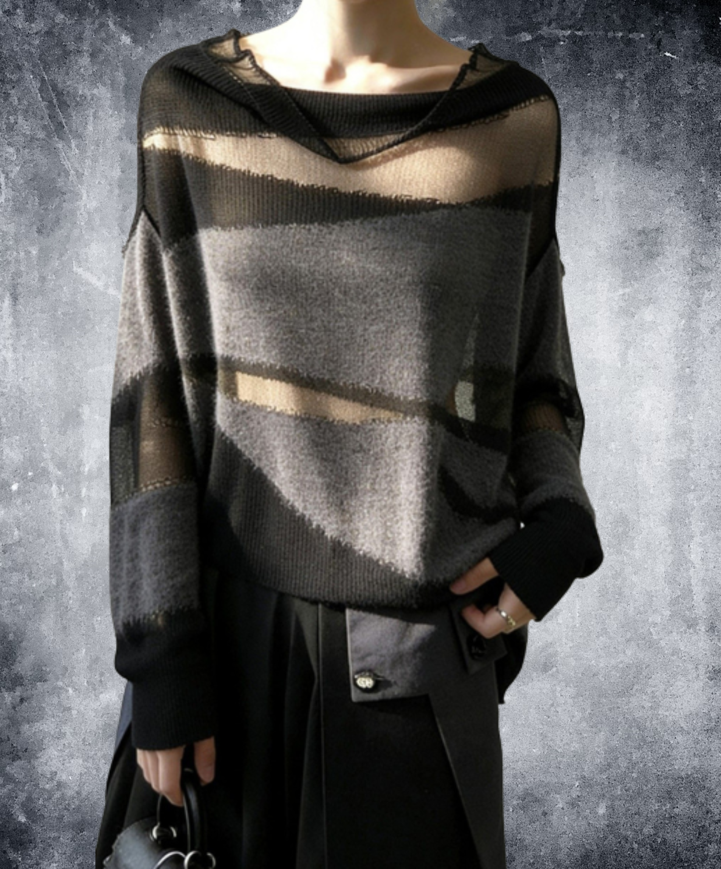 cross-border design sheer sweater EN3121