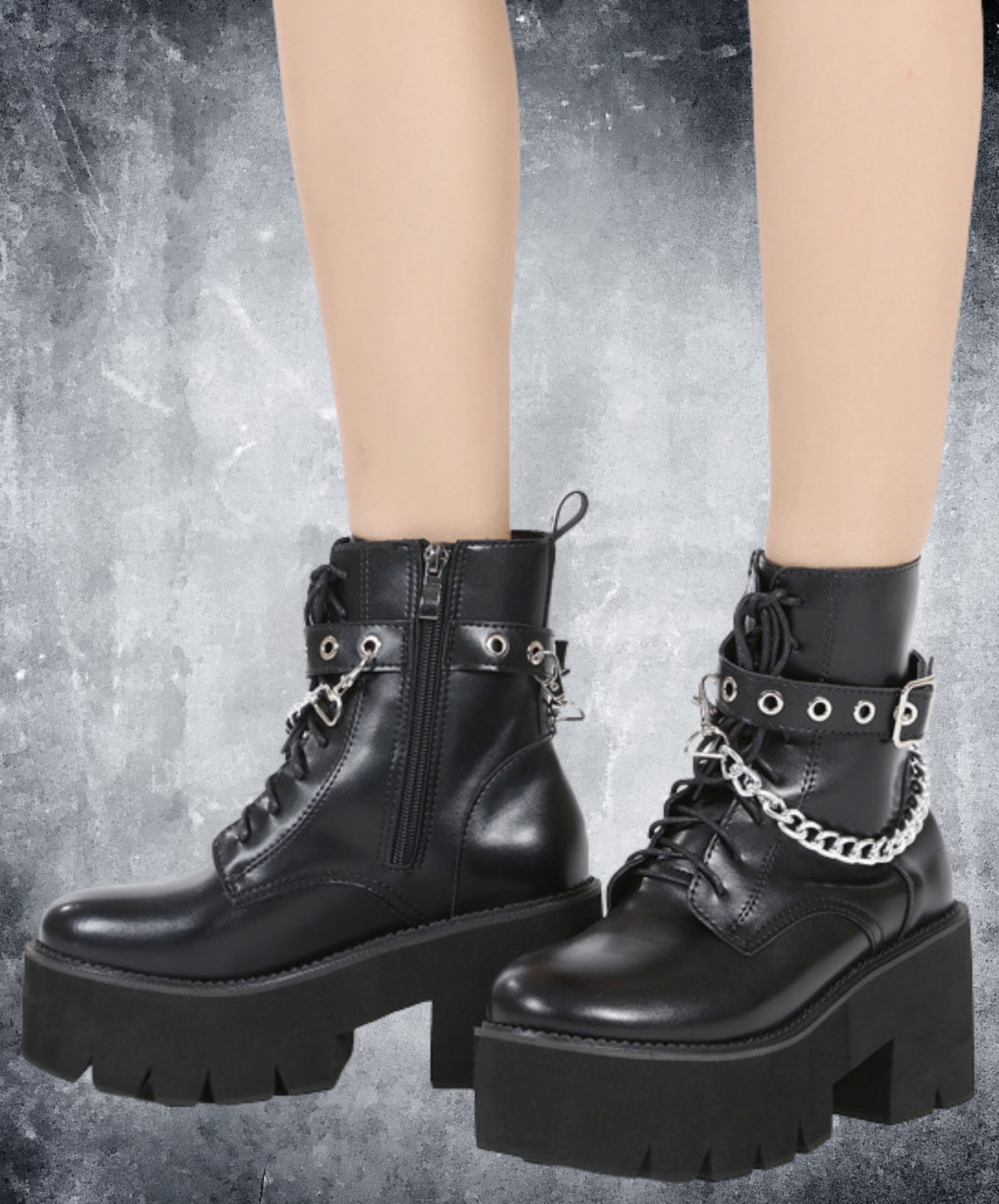 smooth belt and chain boots EN2802