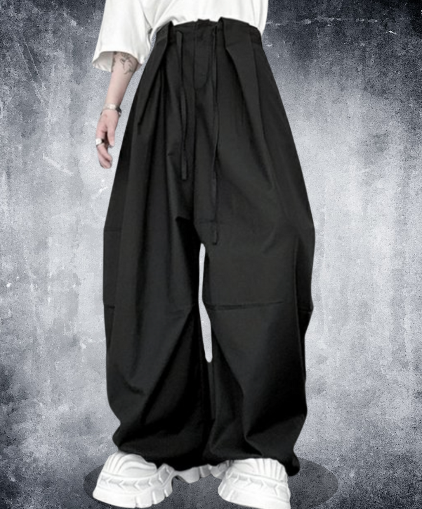 casual drape parachute wide pants EN2092
