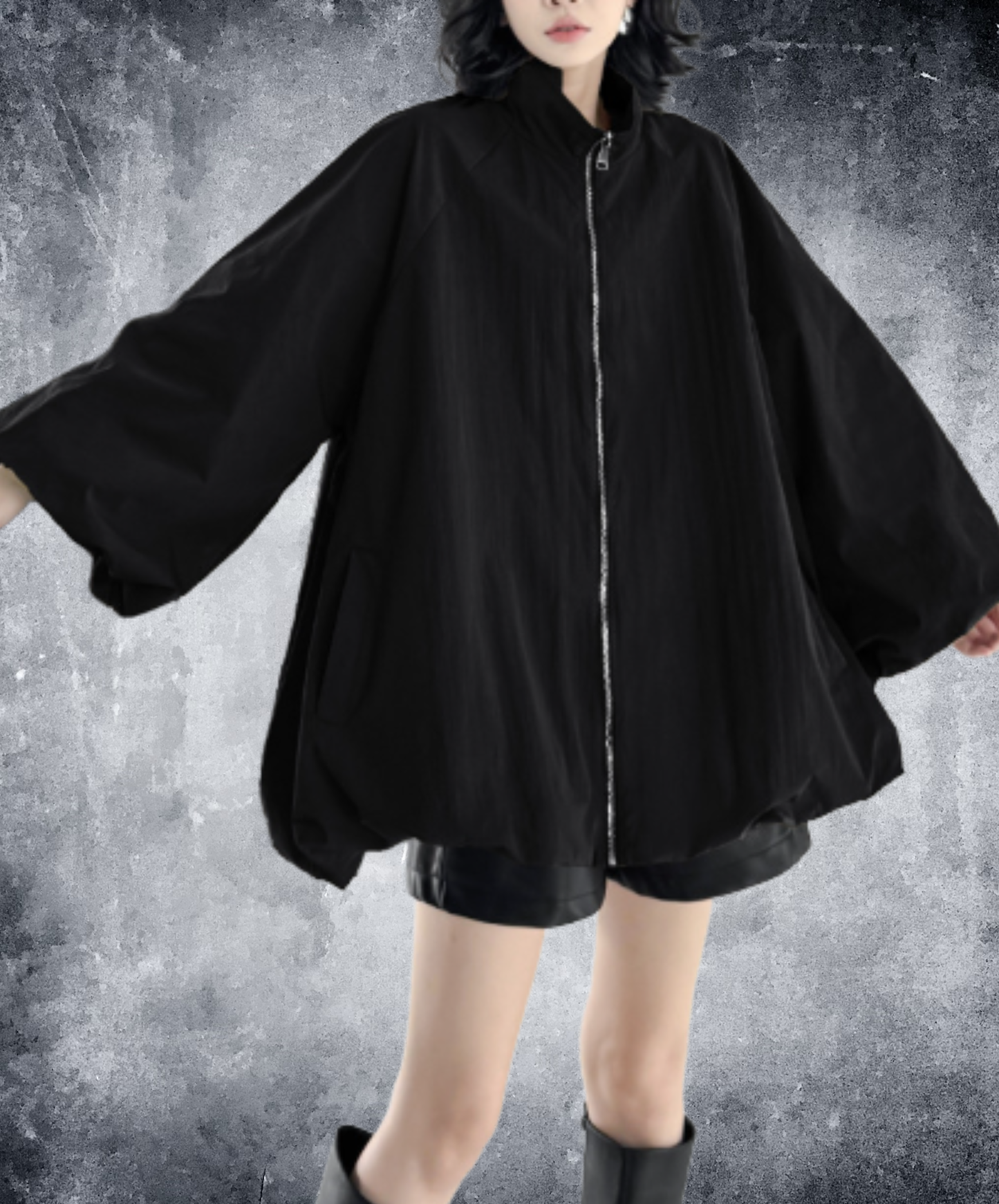 a-line dress with floral sleeves jacket EN3102