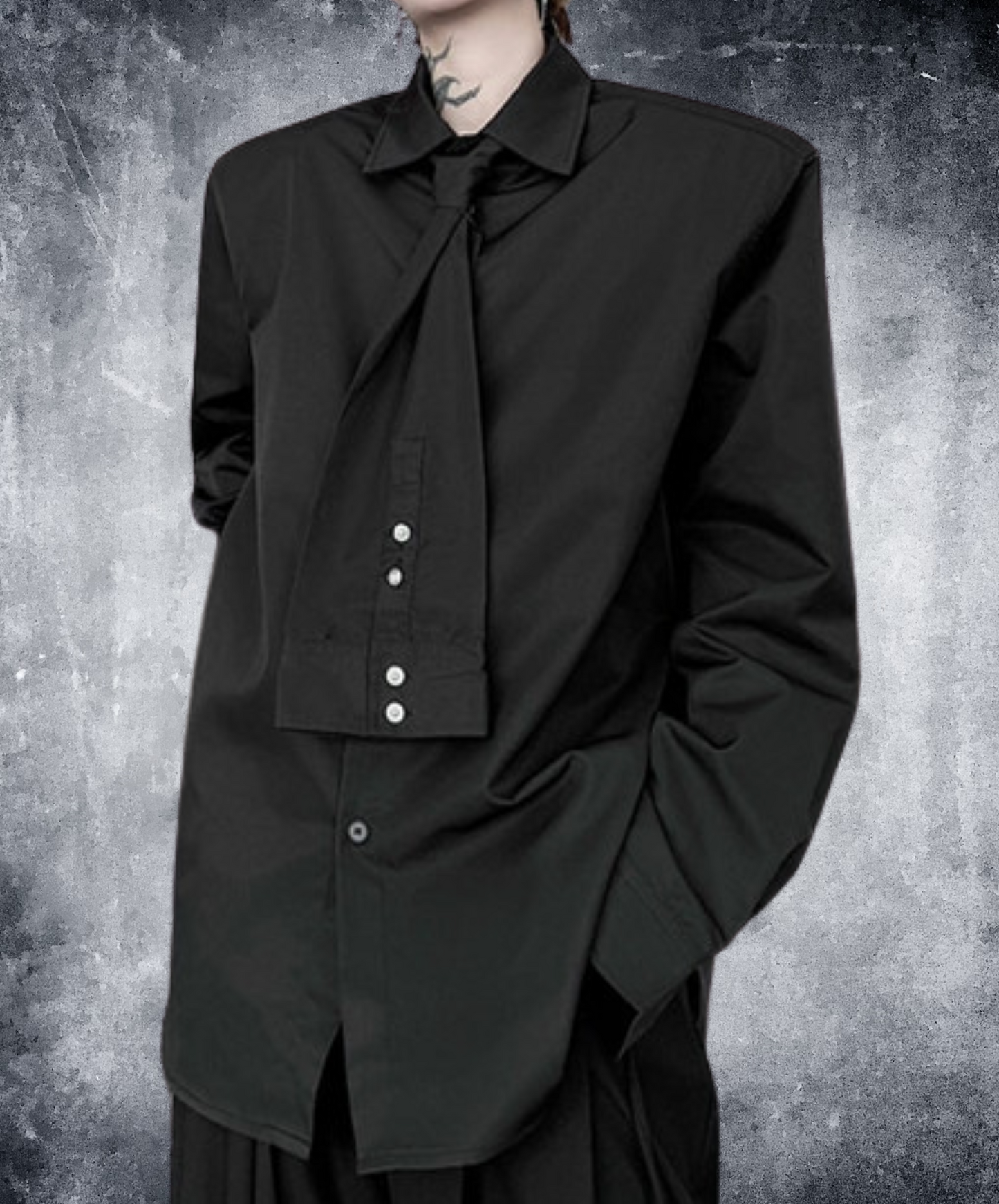 sleeve design with bow tie shirt EN2357