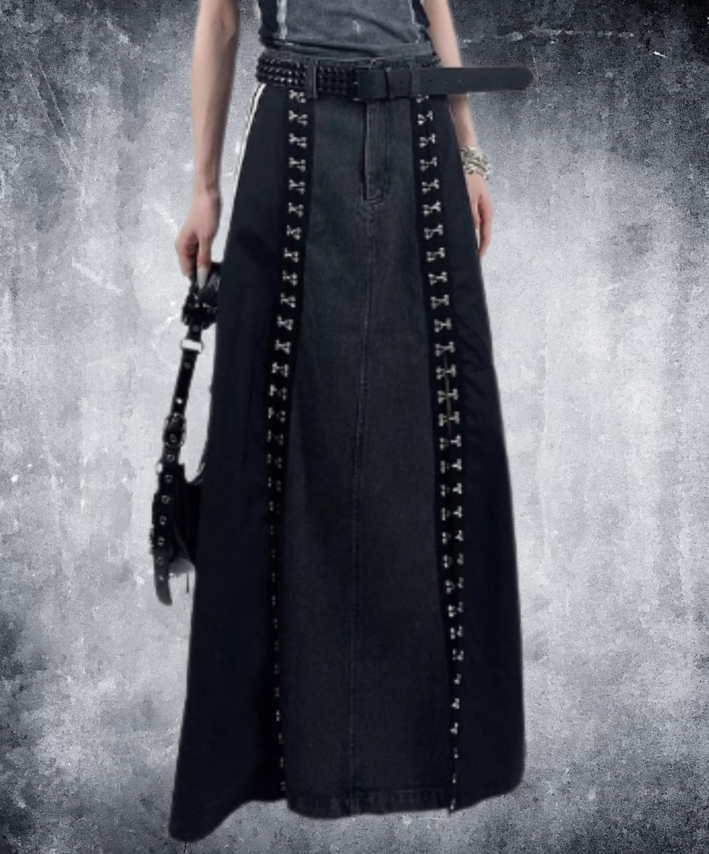 hook slit design long skirt EN2944
