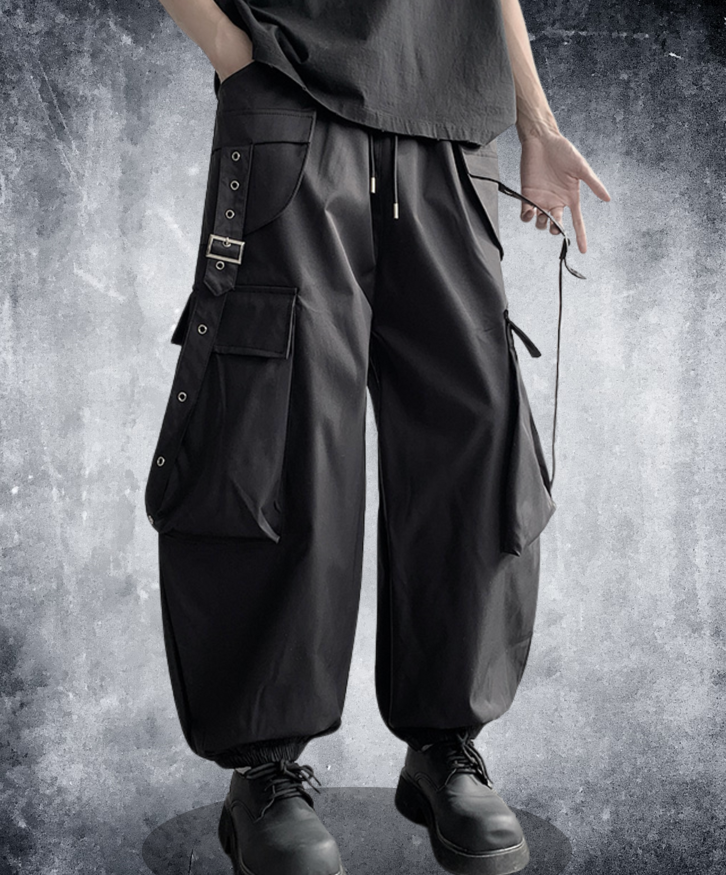 multi-pocket wide leg cargo pants EN2024