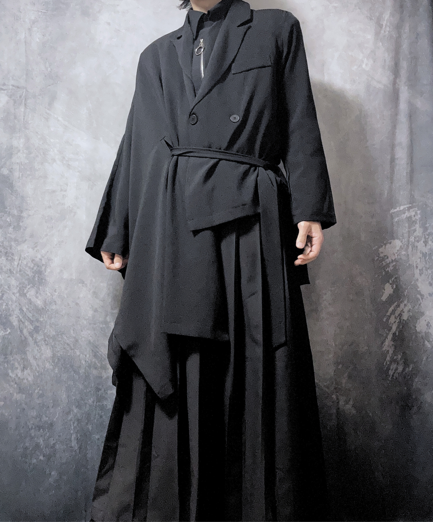 【style67】dark mode outfit set EN1891（jacket + shirt + skirt set）