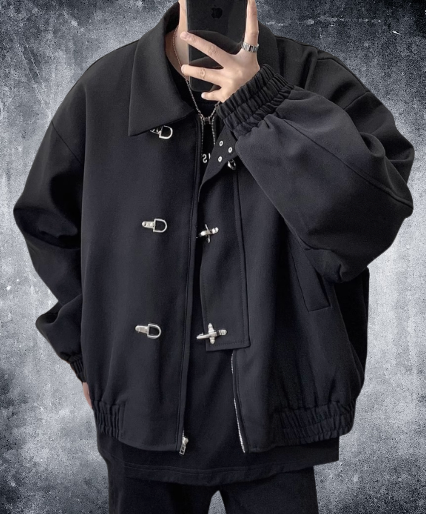 airplane button windproof jacket EN2733