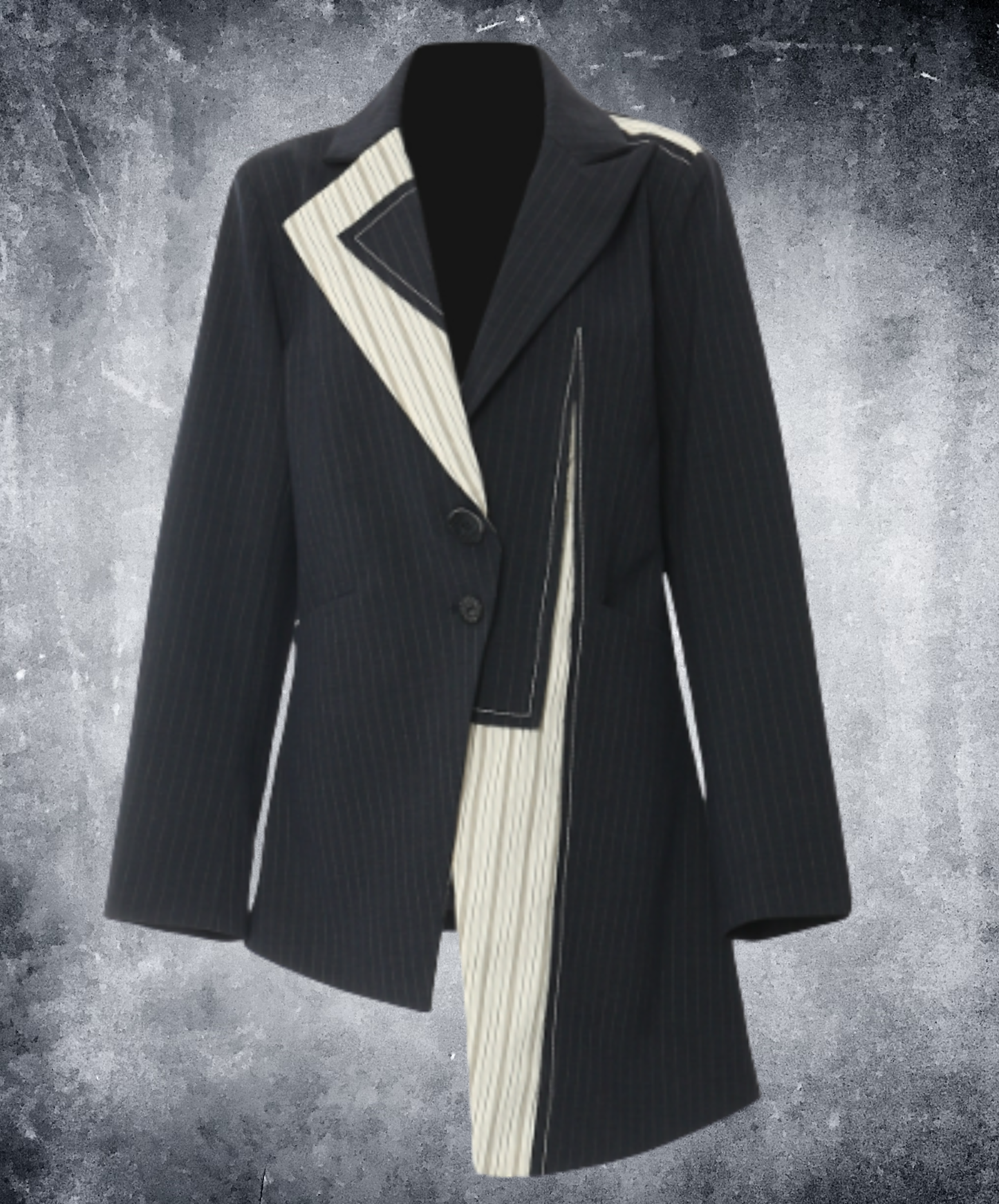 Irregular cut with contrasting colors jacket EN3101