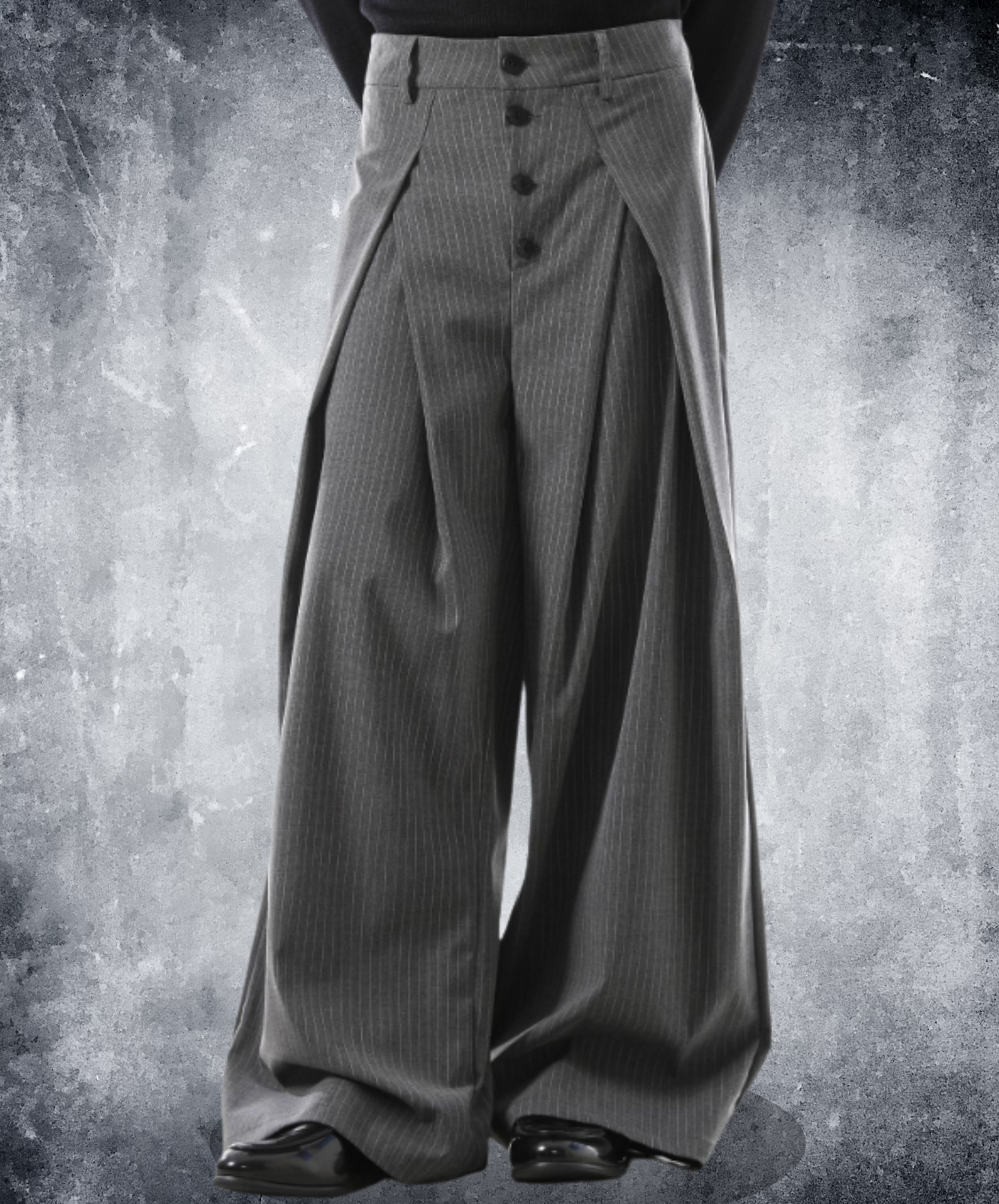 retro pleated design pants EN2640