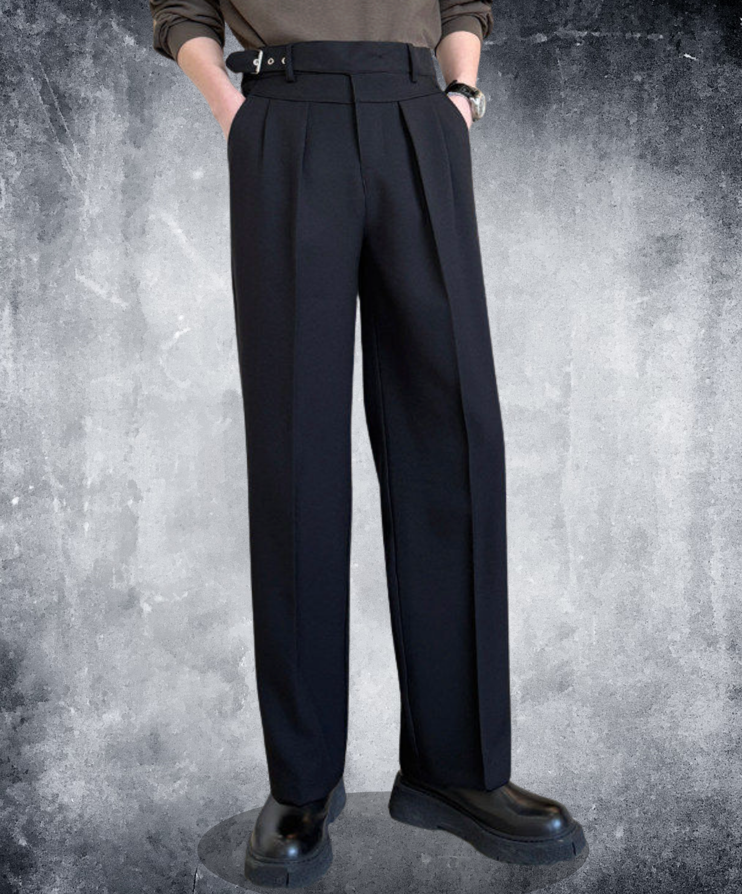neapolitan-style slim fit slacks pants EN2776