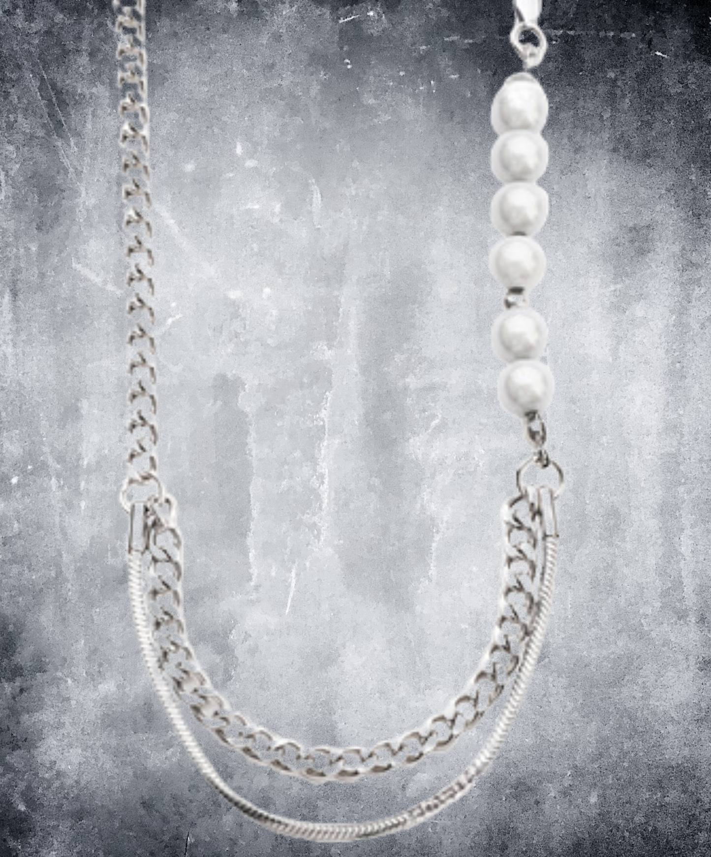 pearl double chain necklace EN2738