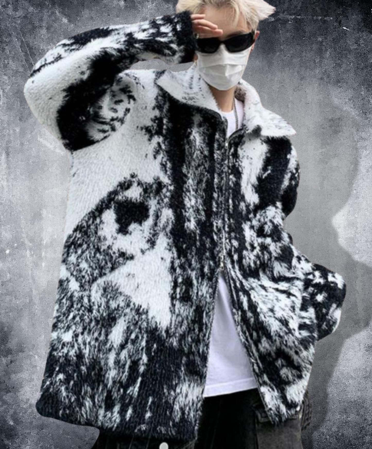 splash design mink style fur jacket EN1478