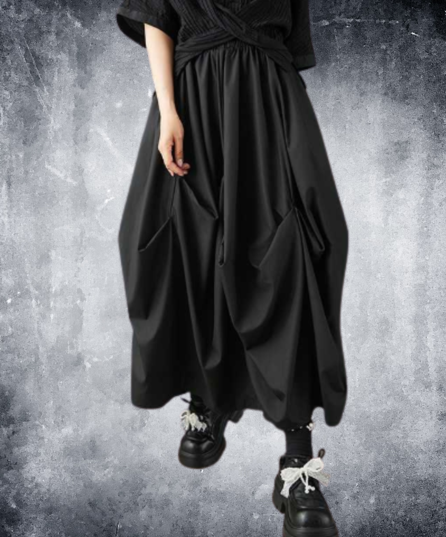 korean-style oversized patchwork wide pants EN3057