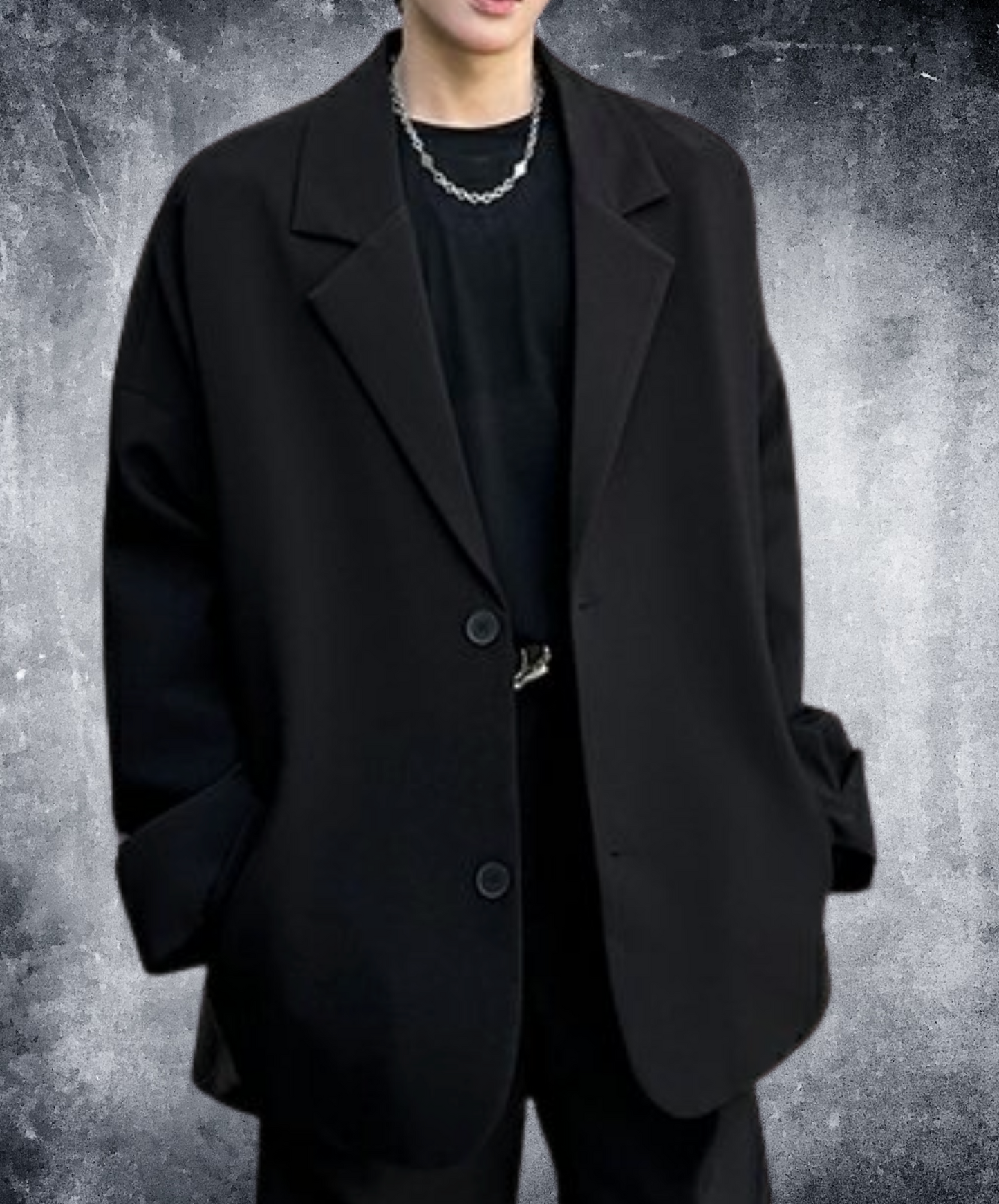 drop shoulder simple jacket EN2457